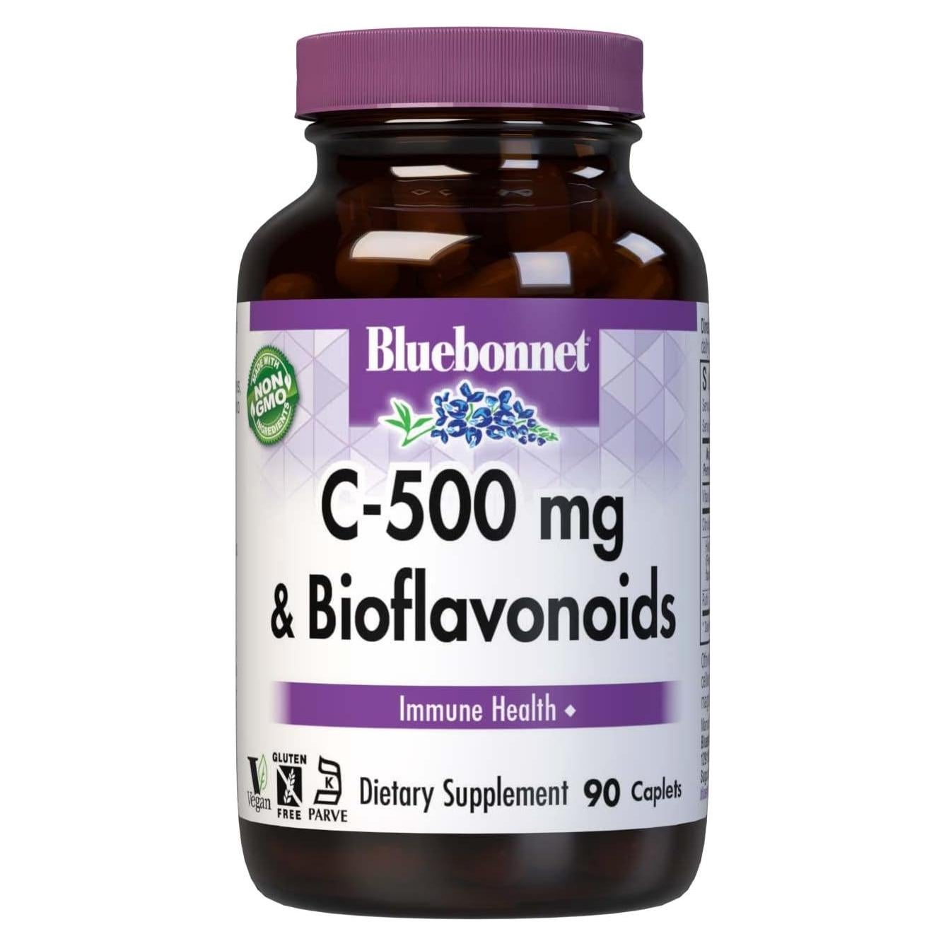 Vitamina C 500 mg BlueBonnet con Bioflavonoides 90 Comprimidos