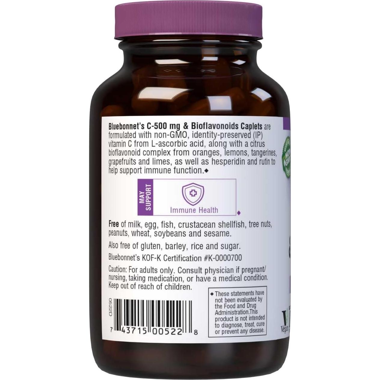 Vitamina C 500 mg BlueBonnet con Bioflavonoides 90 Comprimidos