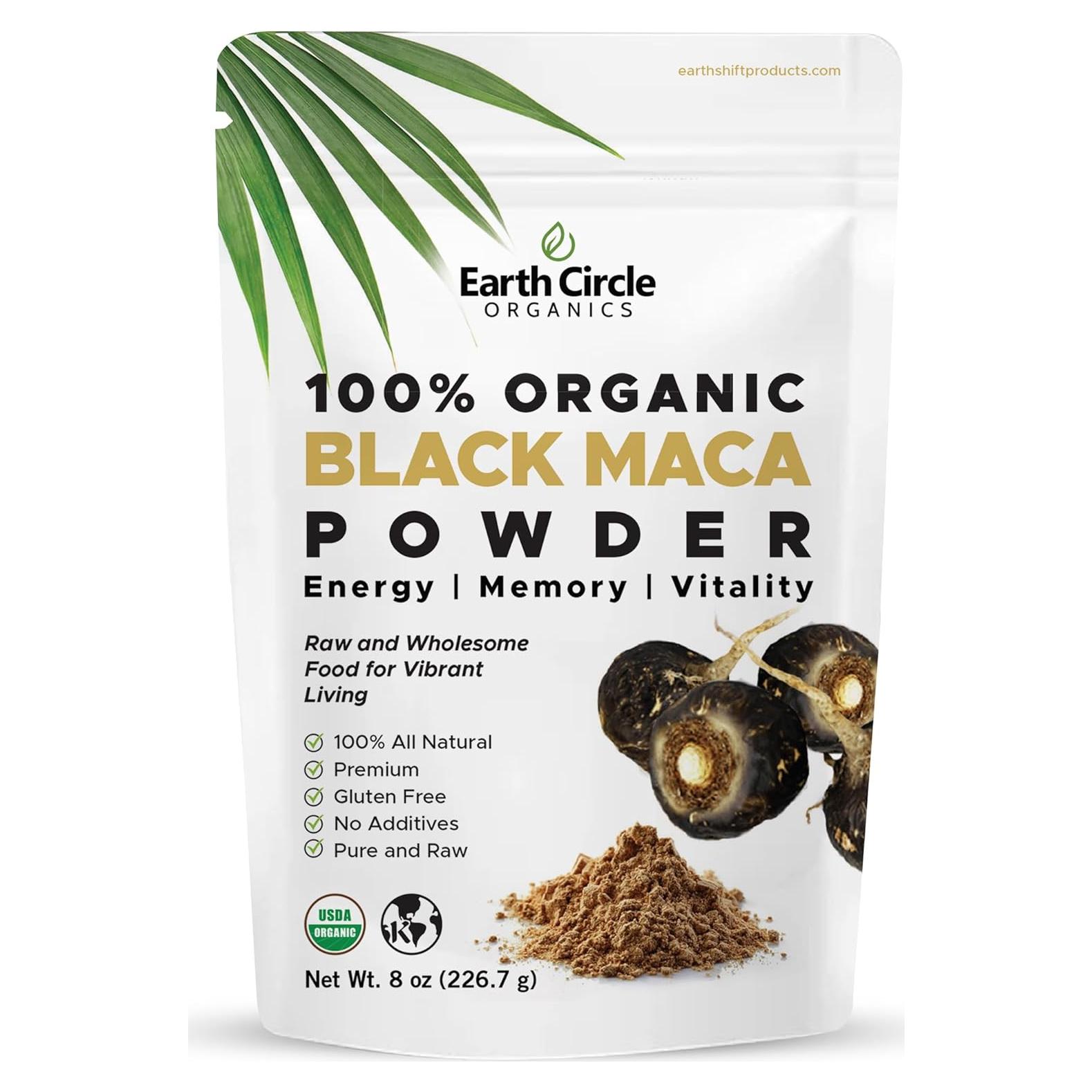 Polvo de Raíz de Maca Negra Orgánica Earth Circle 226.8g