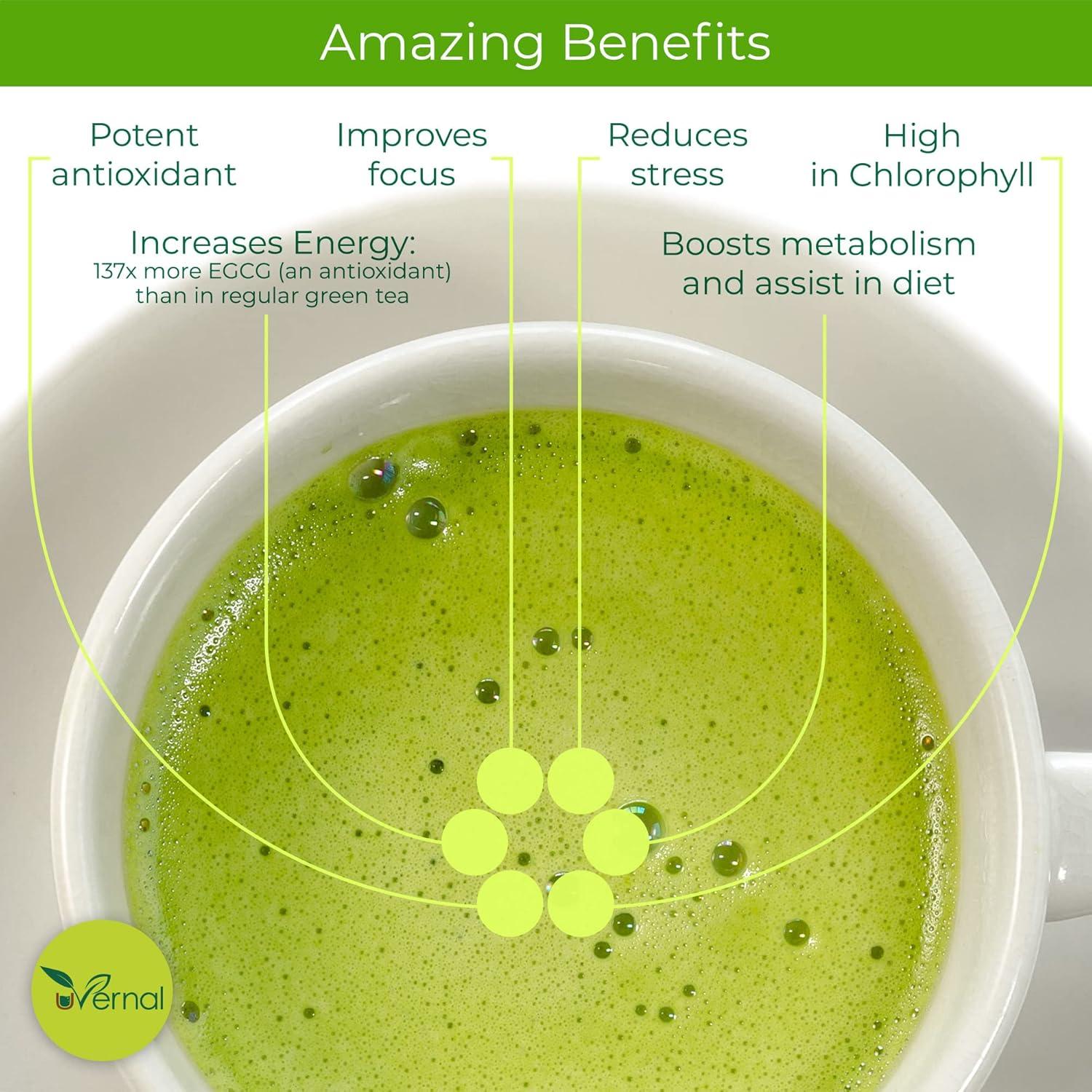 Polvo de Té Verde Matcha Orgánico uVernal 454g - 100% Puro