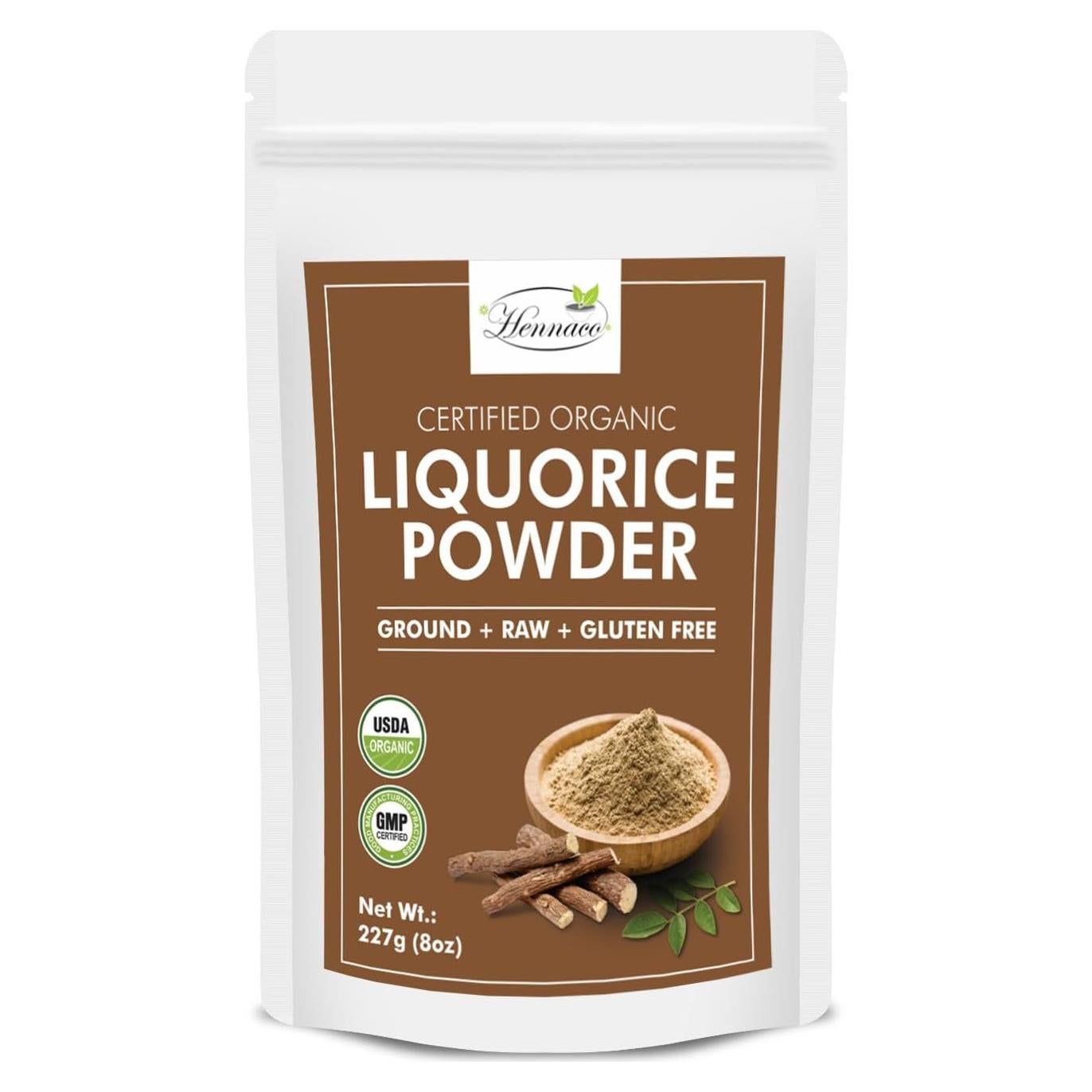 Polvo de Regaliz Orgánico Hennaco 227 Gramos - Endulzante Natural