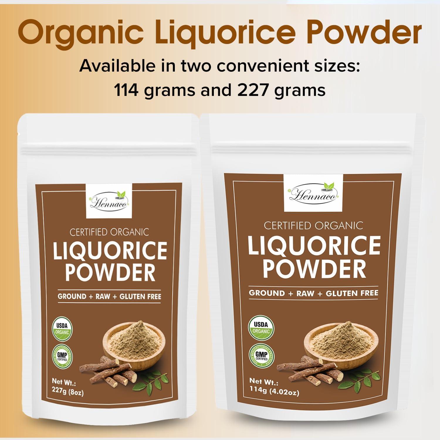 Polvo de Regaliz Orgánico Hennaco 227 Gramos - Endulzante Natural