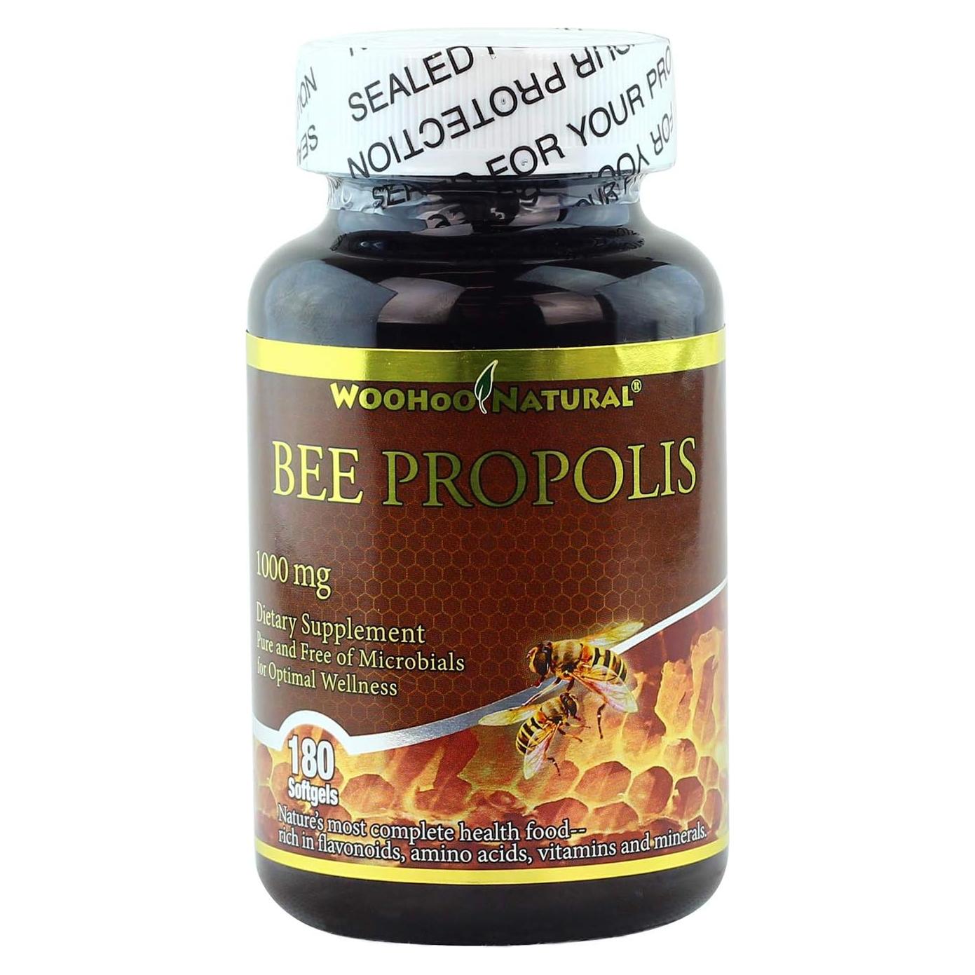 Cápsulas Blandas Woohoo Natural Propóleos de Abeja 1000 mg - 180 Unidades