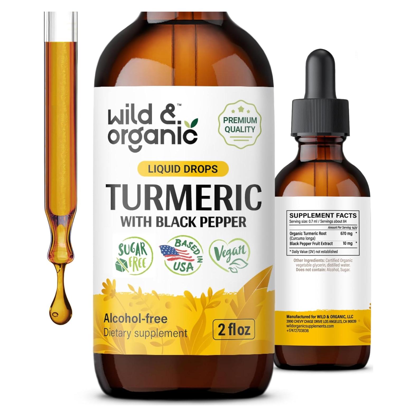 Suplemento Líquido de Cúrcuma Orgánica 59 ml - Soporte Articular