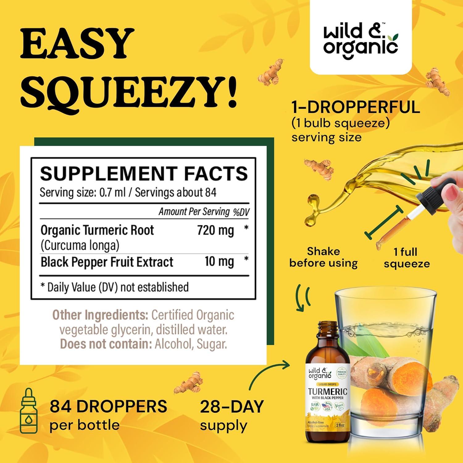 Suplemento Líquido de Cúrcuma Orgánica 59 ml - Soporte Articular