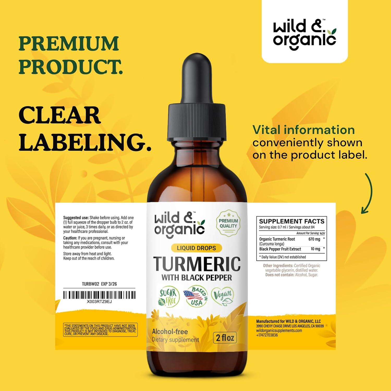 Suplemento Líquido de Cúrcuma Orgánica 59 ml - Soporte Articular