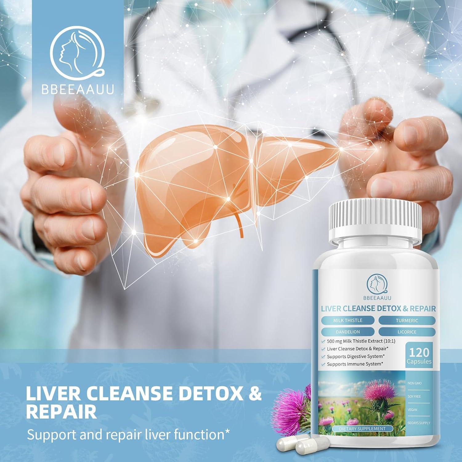 Cápsulas de Cardo Mariano BBEEAAUU 120 Unidades 500mg