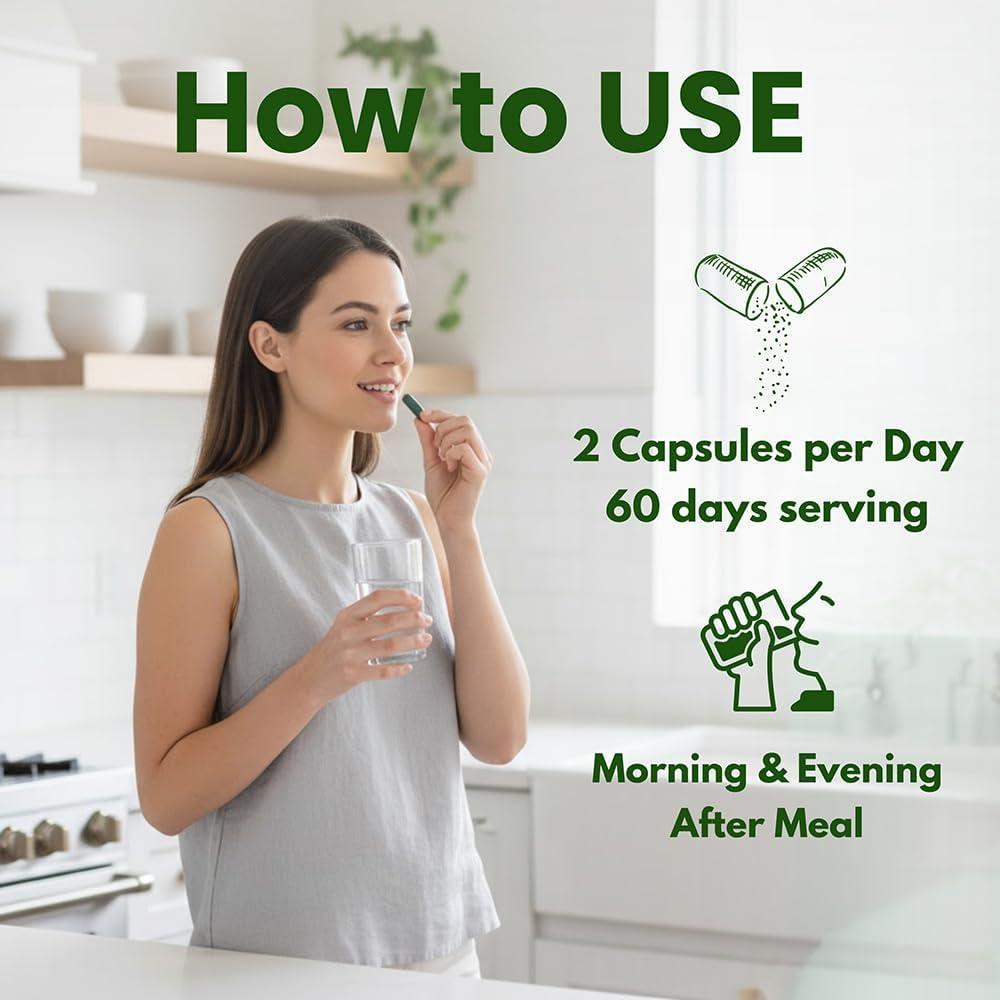 Cápsulas de Moringa Orgánica Ireya Ayurveda 1000 mg - 120 Unidades