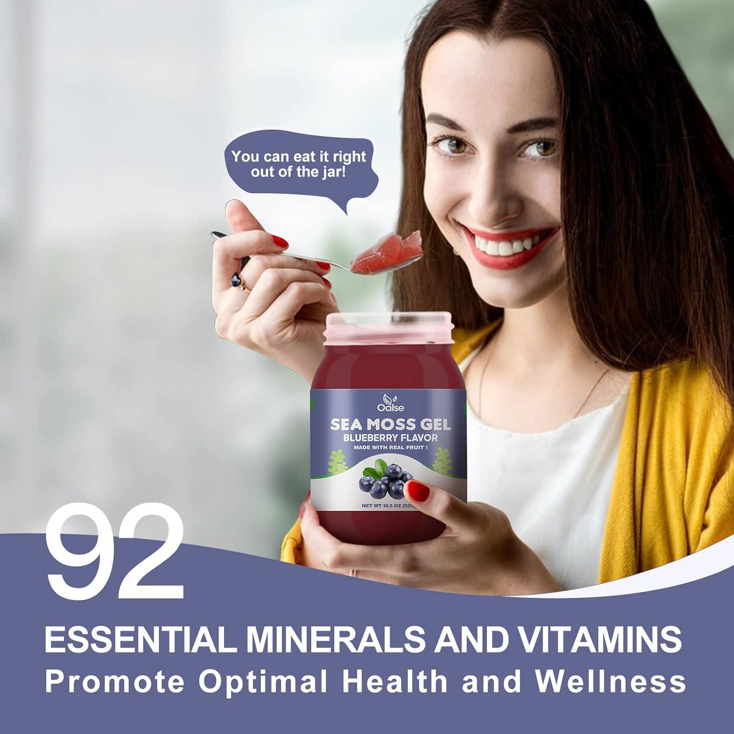 Gel de Musgo Marino OALSE 525.5g Sabor Arándano Nutritivo