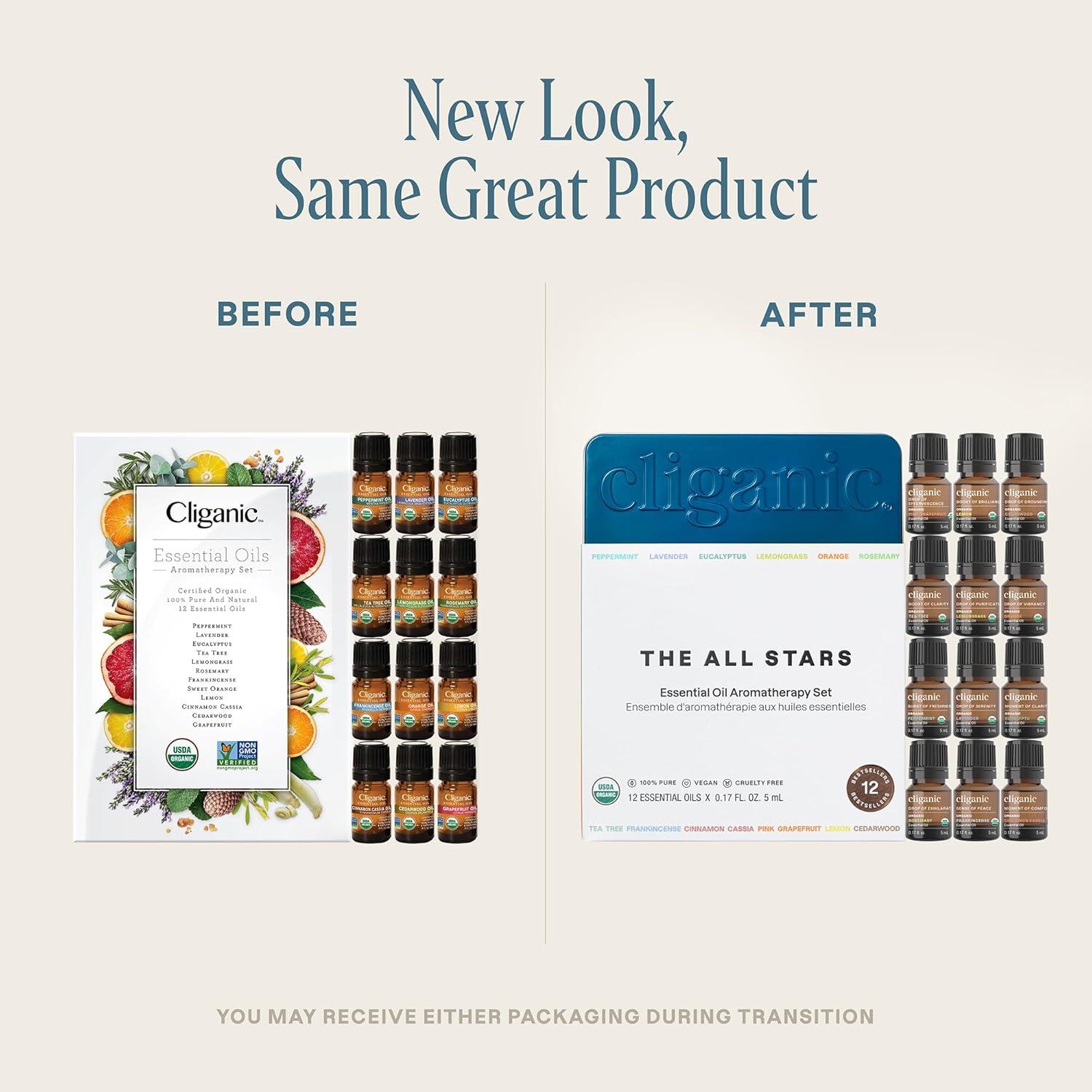 Set de 12 Aceites Esenciales Orgánicos Cliganic 100% Puro