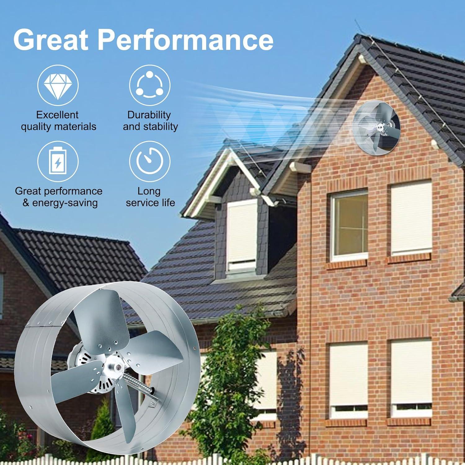 Ventilador de Tejado Aibabcue 1300 CFM con Termostato