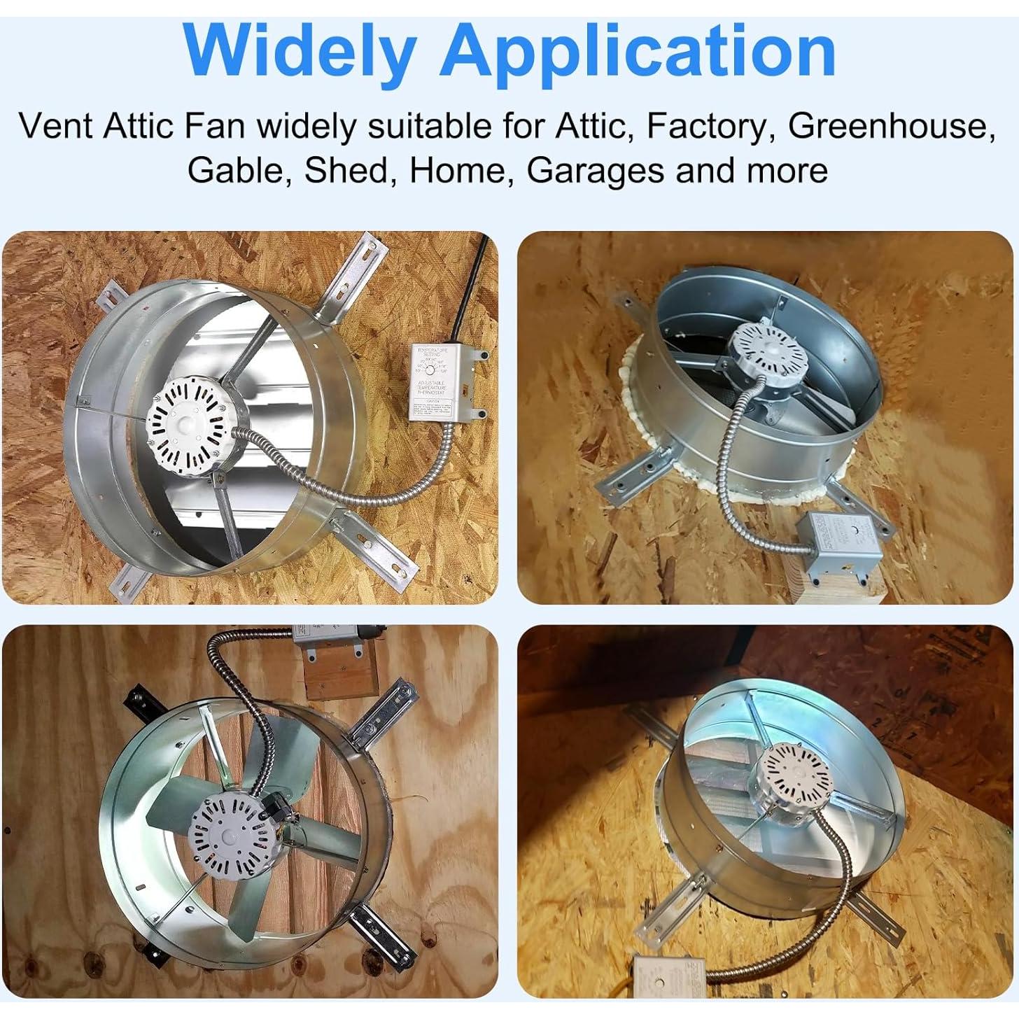 Ventilador de Tejado Aibabcue 1300 CFM con Termostato
