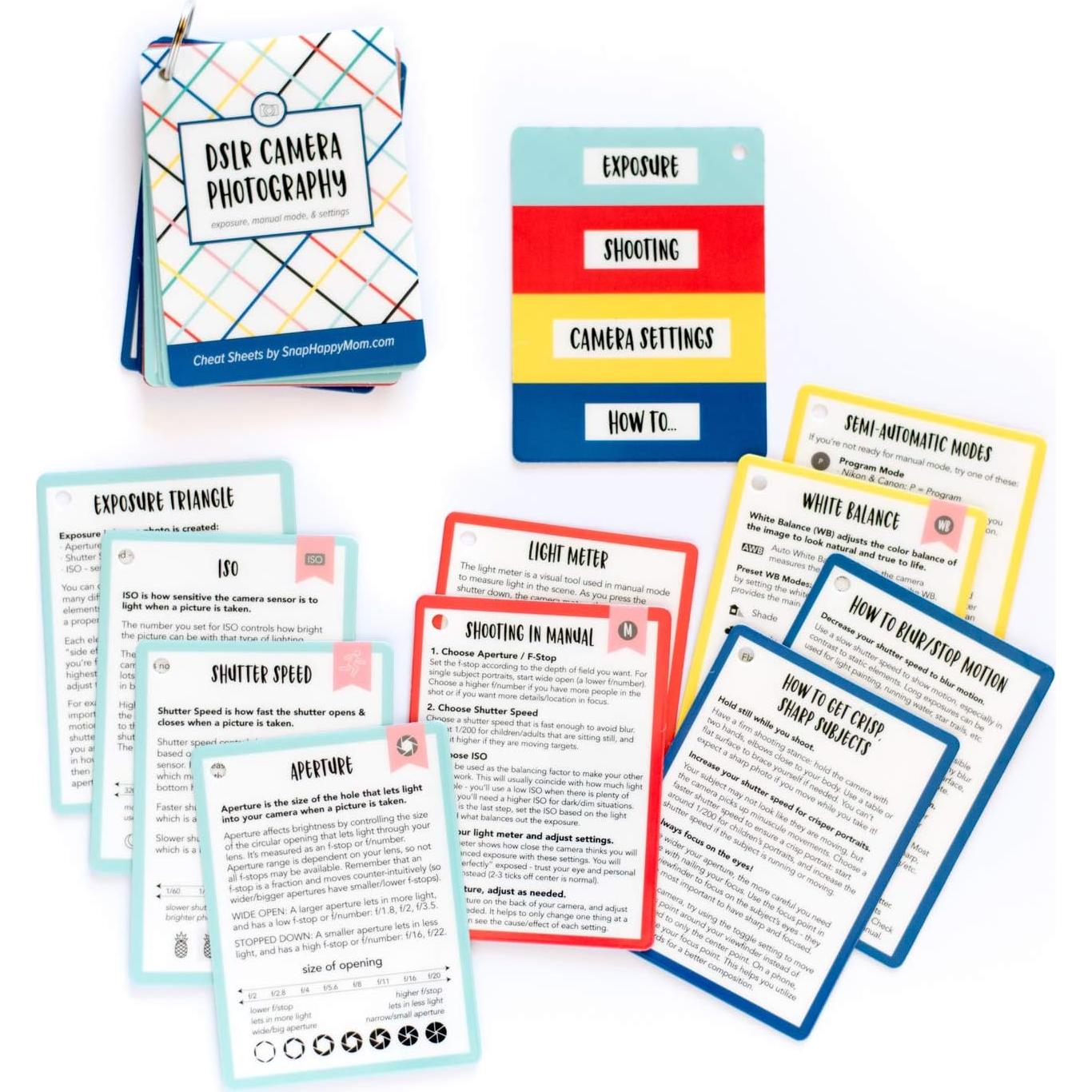 Tarjetas de referencia rápida para cámaras DSLR - Snap Happy Mom