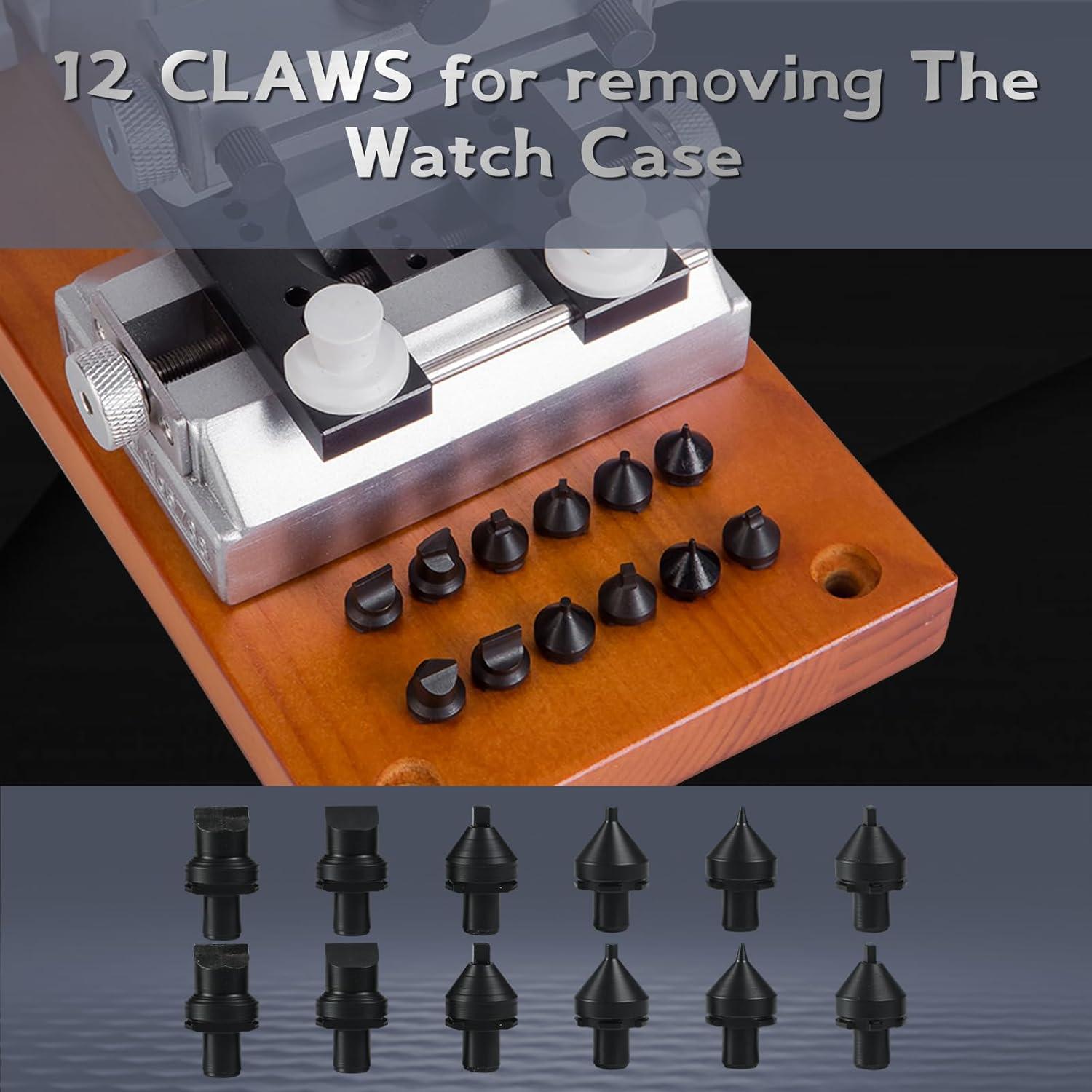 Abridor de Reloj Boaieirsa 5700 con 12 Mordazas y Base de Metal