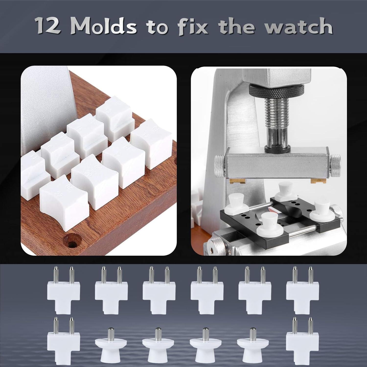 Abridor de Reloj Boaieirsa 5700 con 12 Mordazas y Base de Metal