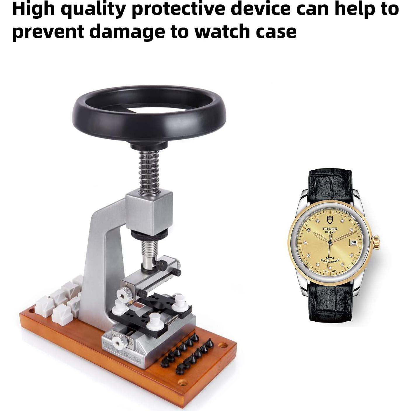 Abridor de Reloj Boaieirsa 5700 con 12 Mordazas y Base de Metal