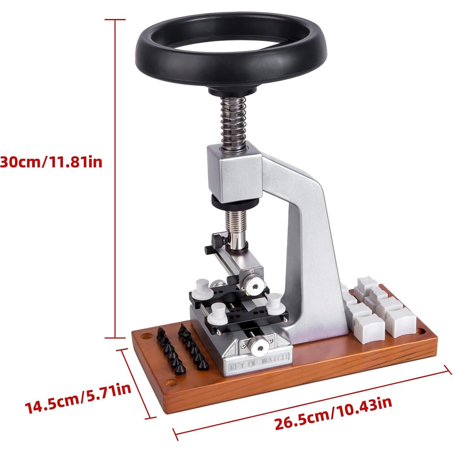 Abridor de Reloj Boaieirsa 5700 con 12 Mordazas y Base de Metal