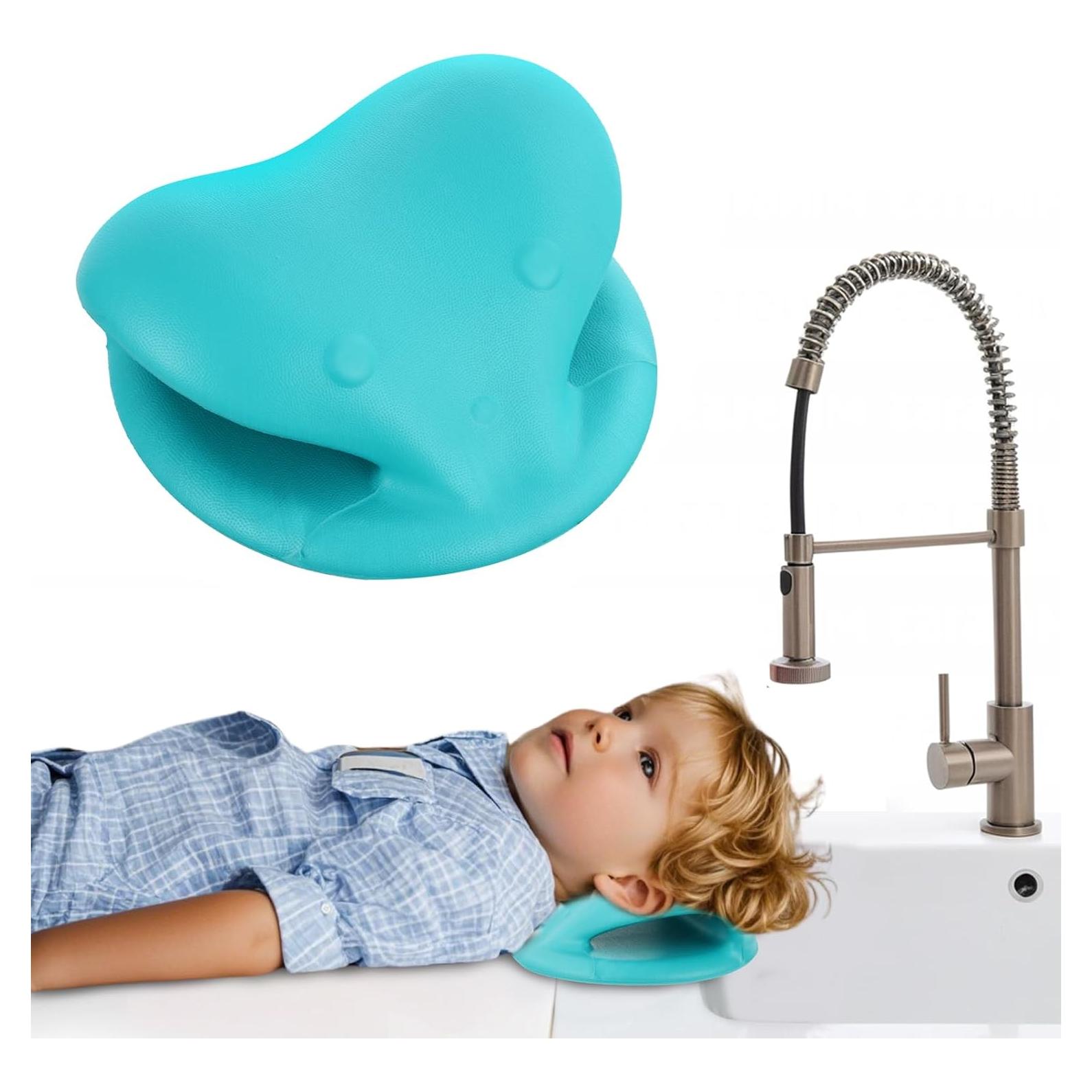 Estación de Lavado de Cabello para Niños Verde - Almohada Ergonómica