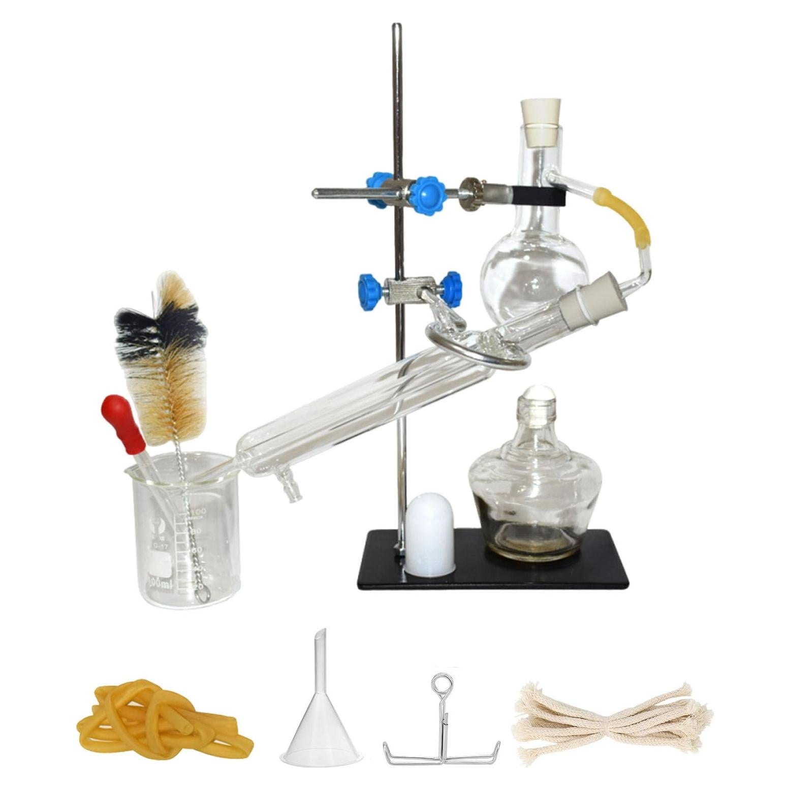 Destilador Casero 10 Piezas 100 ML Cristal de Laboratorio