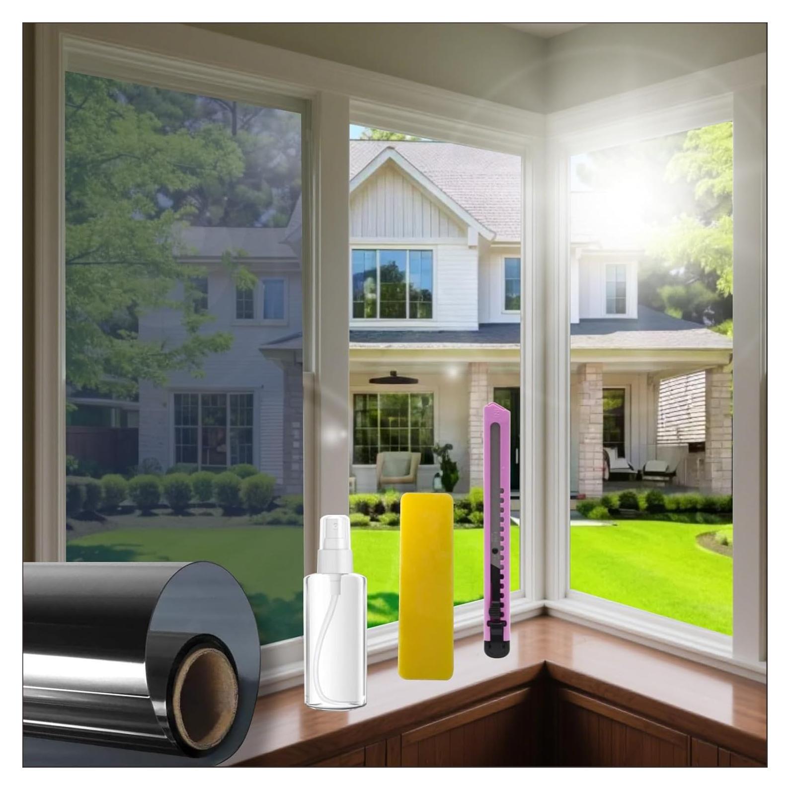 Película de Privacidad para Ventanas GlowHome 44.5x200cm Negra