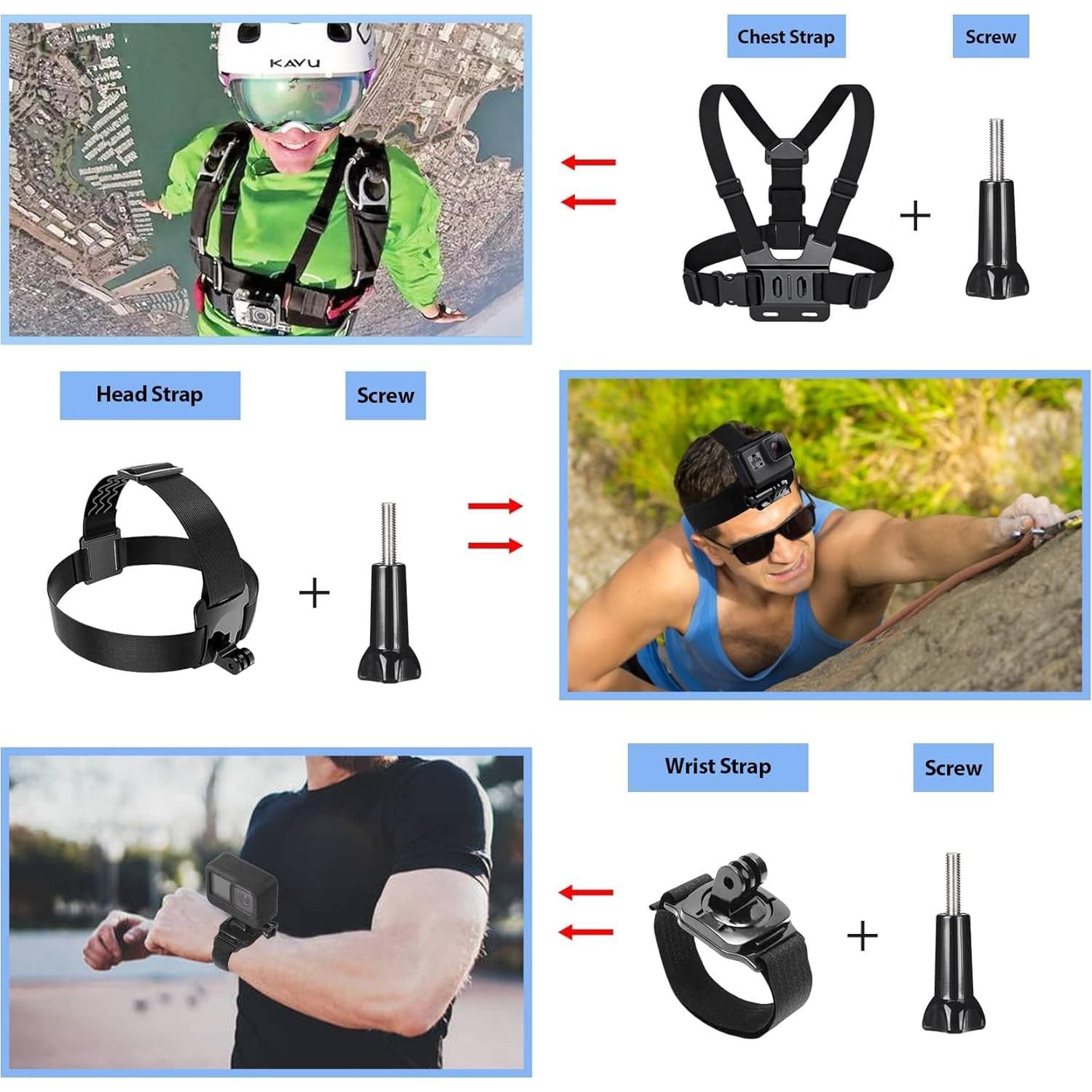 Kit de Accesorios HONGDAK para GoPro Hero 13/12/11/10/9 - 63 en 1