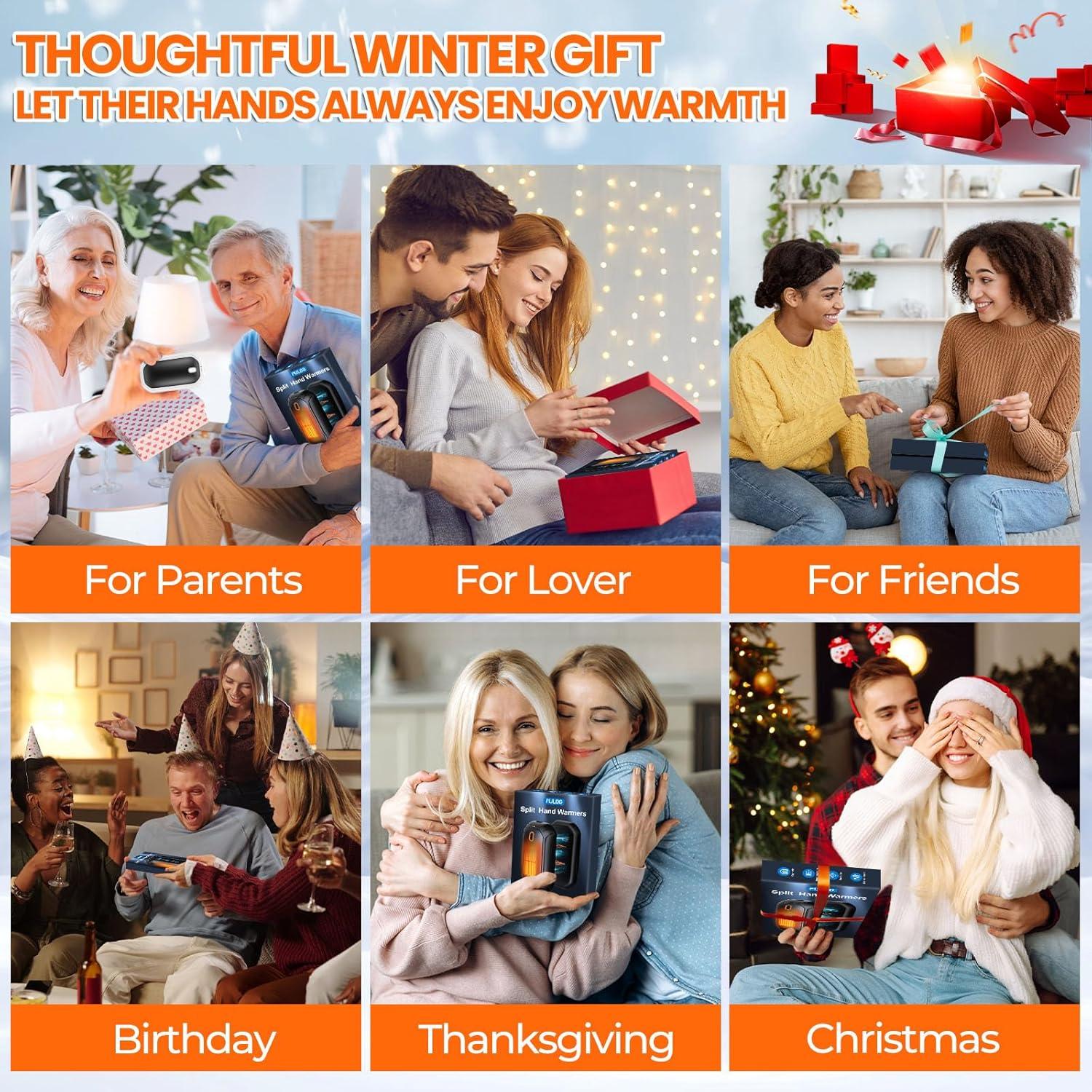 Calentadores de Manos Recargables FULOG 2 Piezas Portátiles