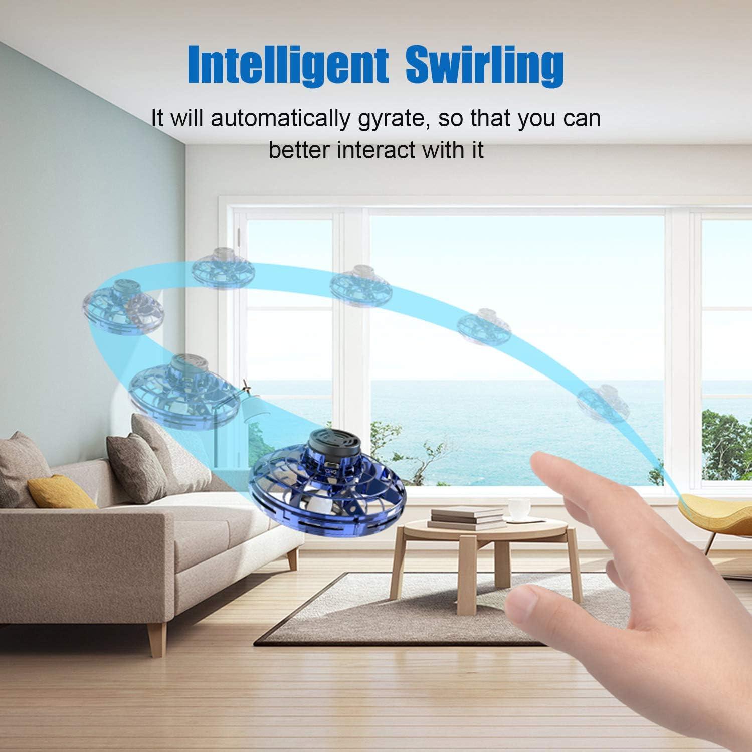 Drone Volador FLYNOVA Mini UFO LED Azul 8 años+