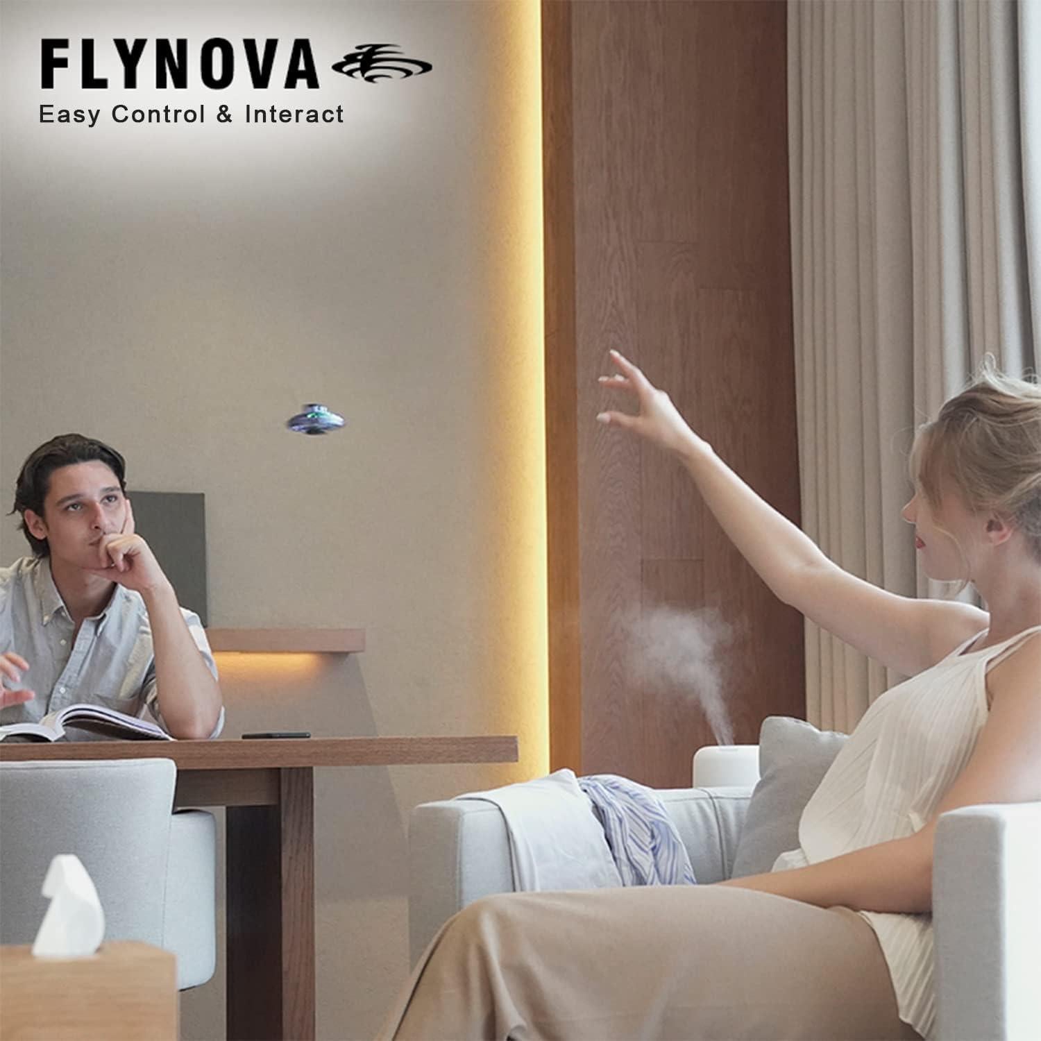 Drone Volador FLYNOVA Mini UFO LED Azul 8 años+