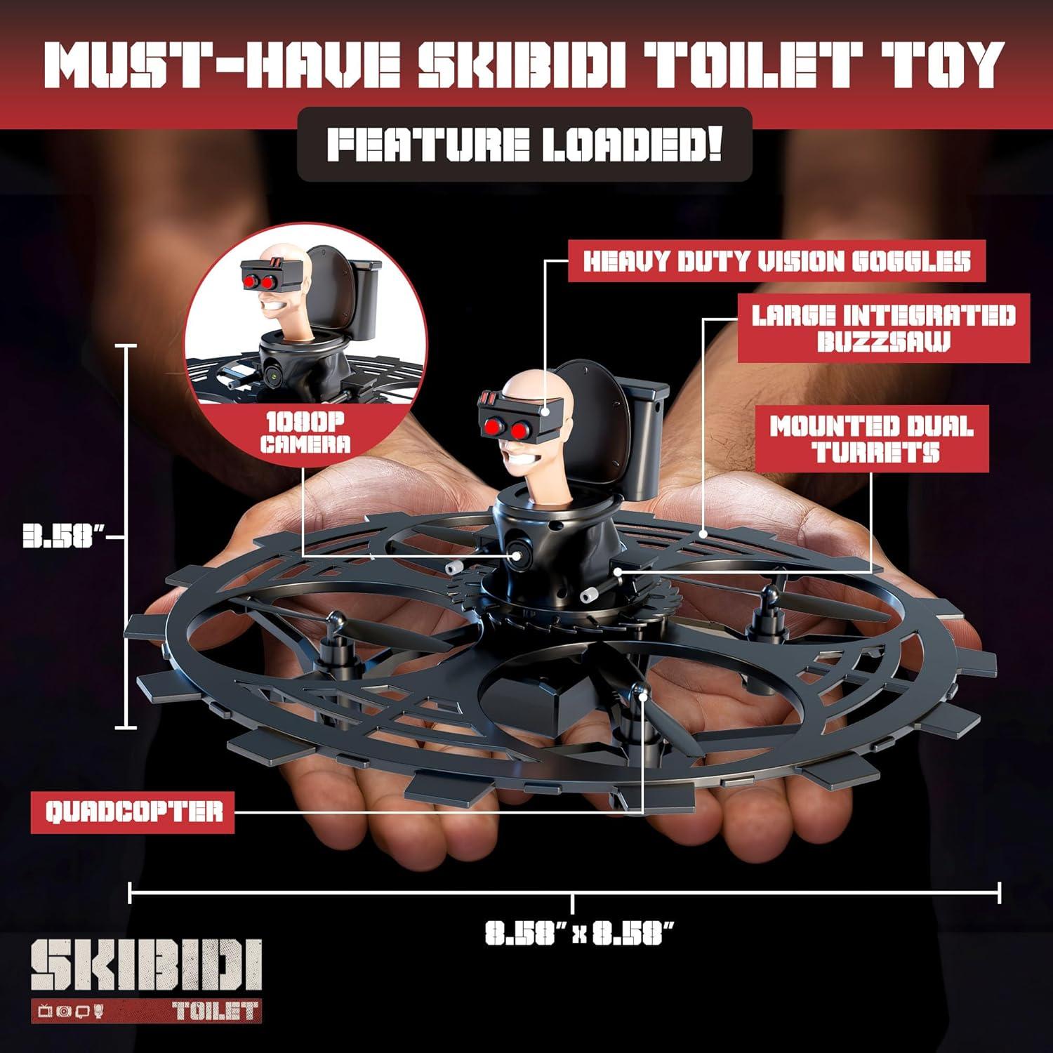 Drone RC Force1 Skibidi Toilet 1080p con Cámara y Control Remoto