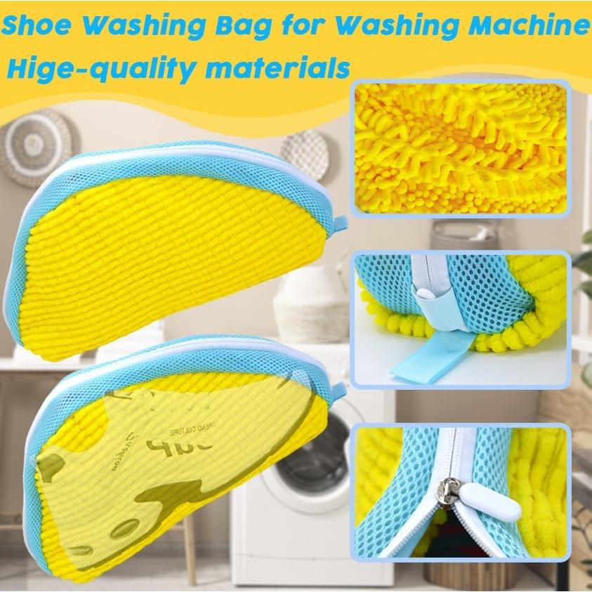 Bolsa de Lavado de Zapatos KISYONGUS Amarillo 2 Paquete