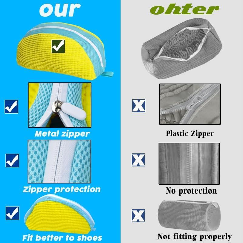 Bolsa de Lavado de Zapatos KISYONGUS Amarillo 2 Paquete