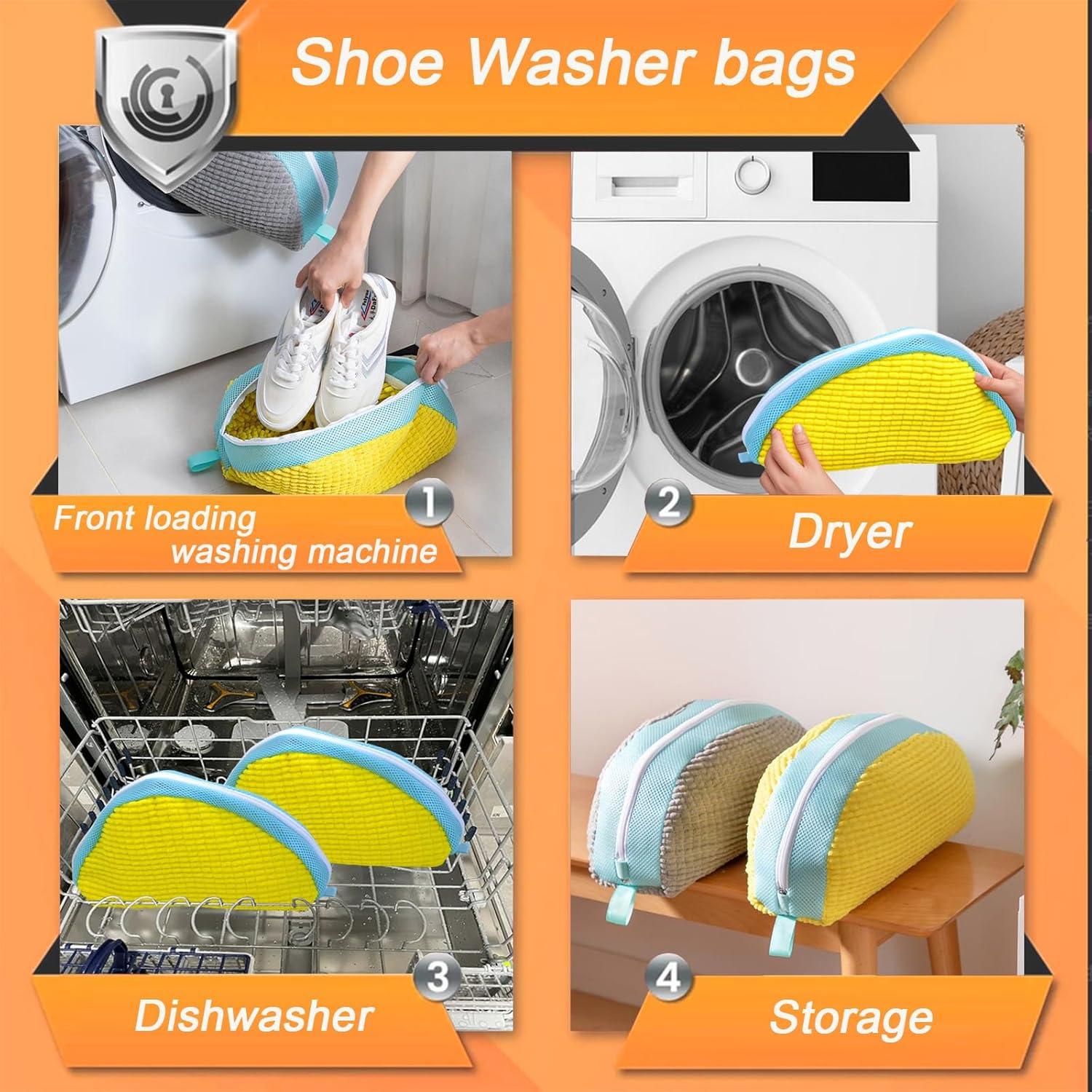 Bolsa de Lavado de Zapatos KISYONGUS Amarillo 2 Paquete