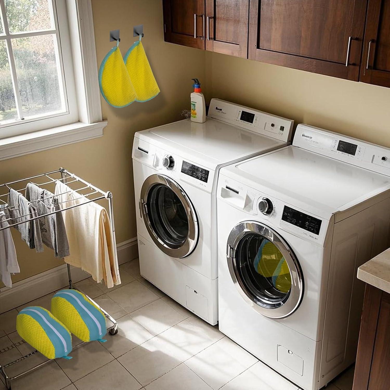 Bolsa de Lavado de Zapatos KISYONGUS Amarillo 2 Paquete