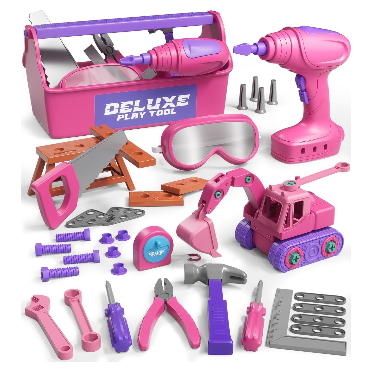 Juego de Herramientas Lehoo Castle Rosa con Taladro Juguete