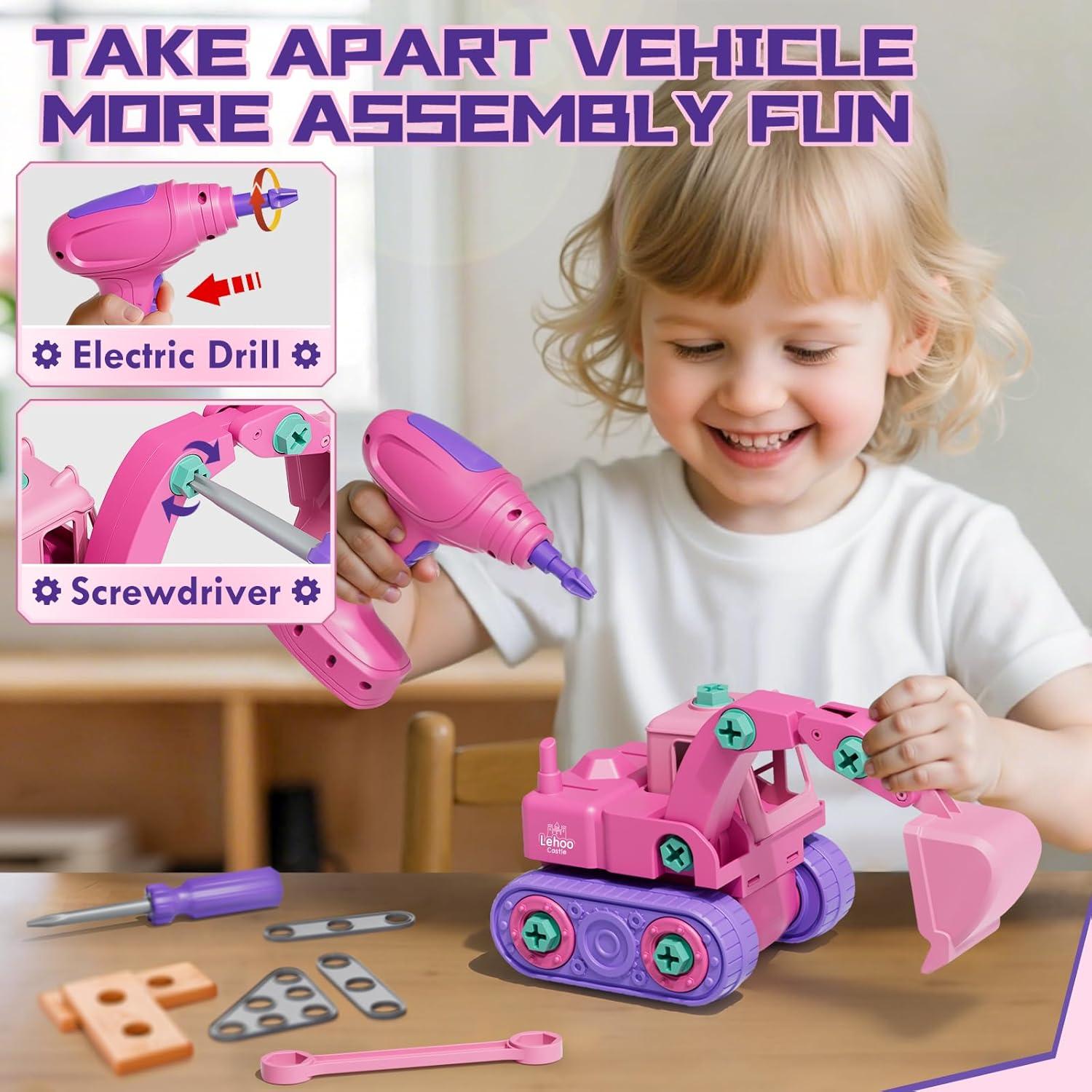 Juego de Herramientas Lehoo Castle Rosa con Taladro Juguete