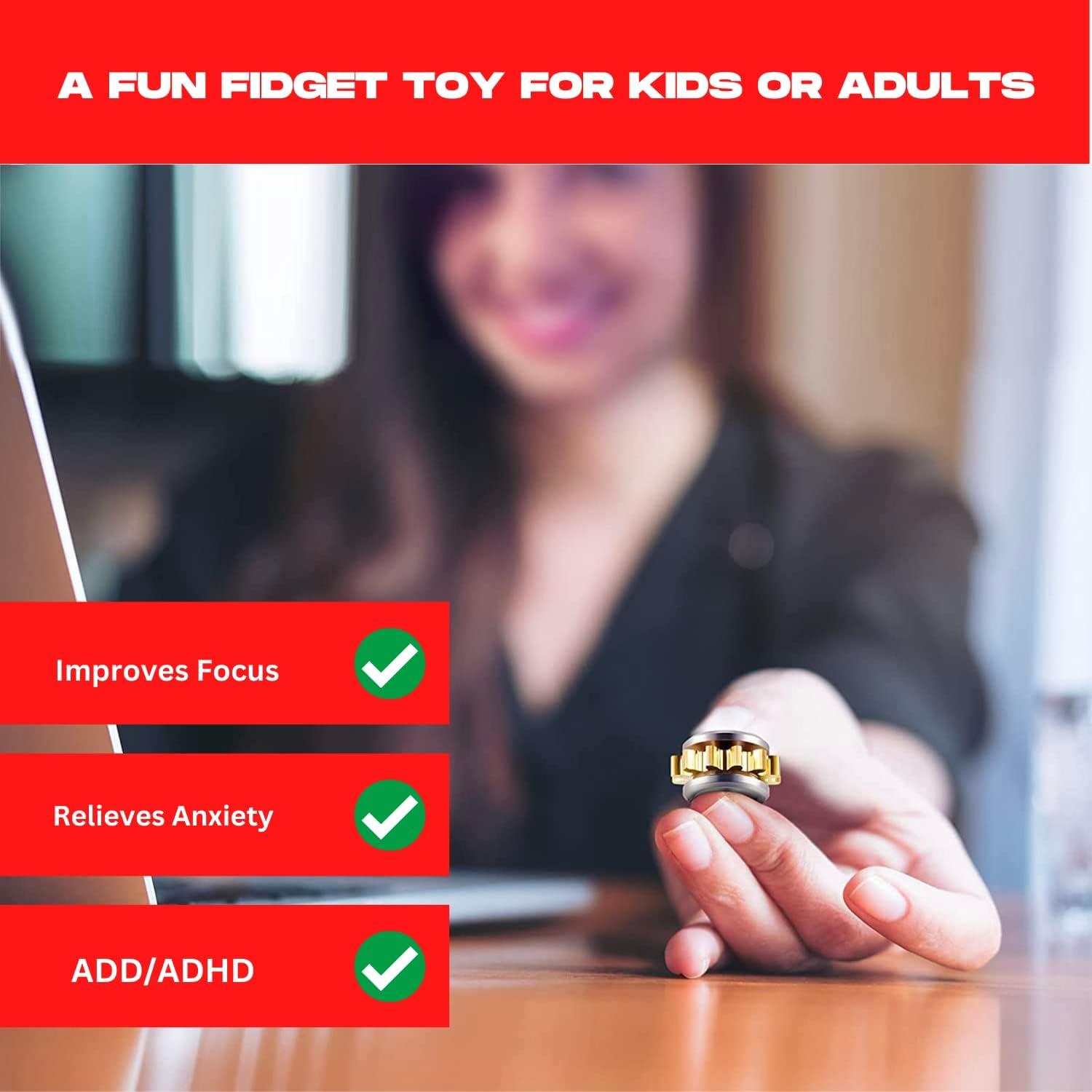 Spinner Fidget de Metal Elm City Direct - Alivio Estrés Negro