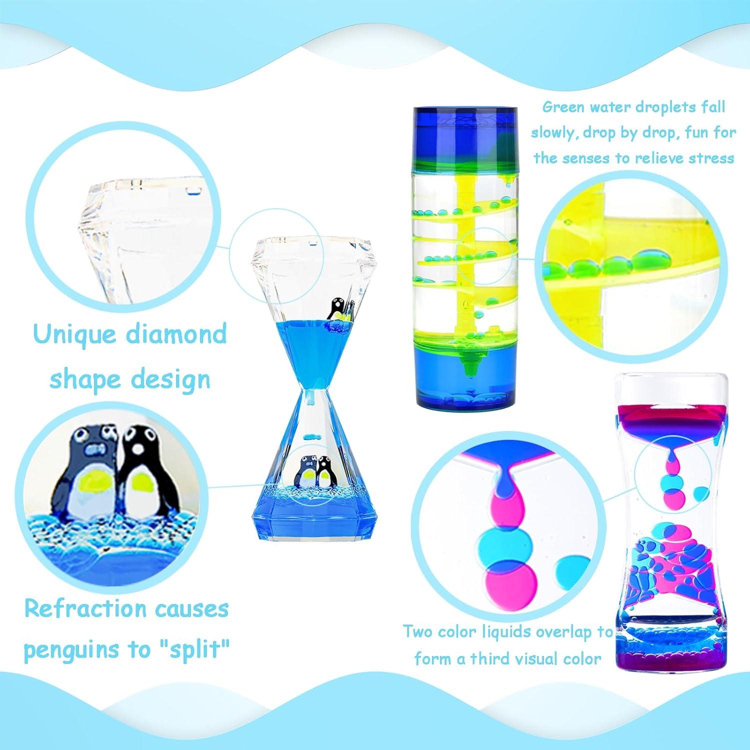 Burbujero de Movimiento Líquido MATIRISE - Set de 3 Juguetes Sensoriales