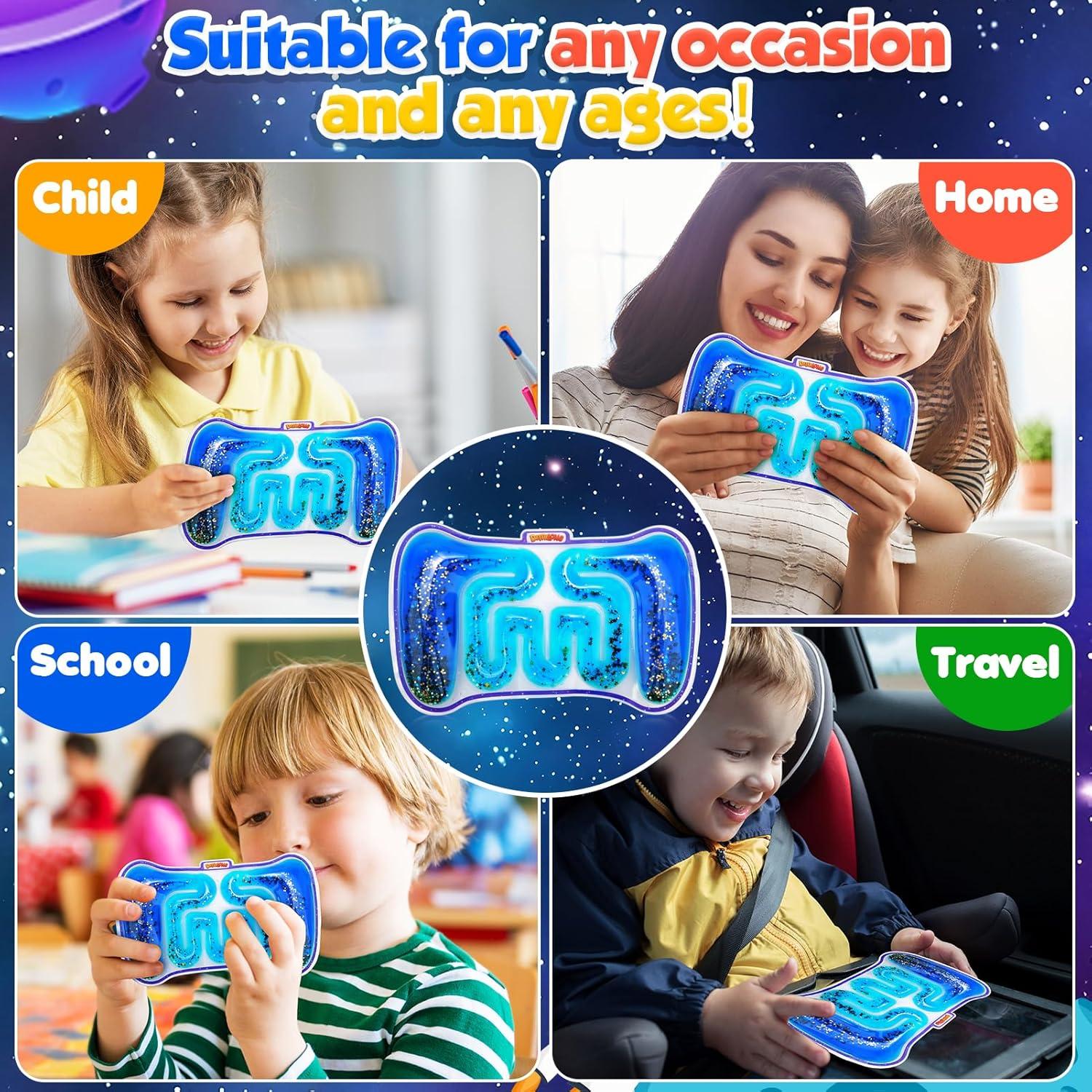 Juguete Sensible Squishy Demilong Glitter Gush Azul 20cm