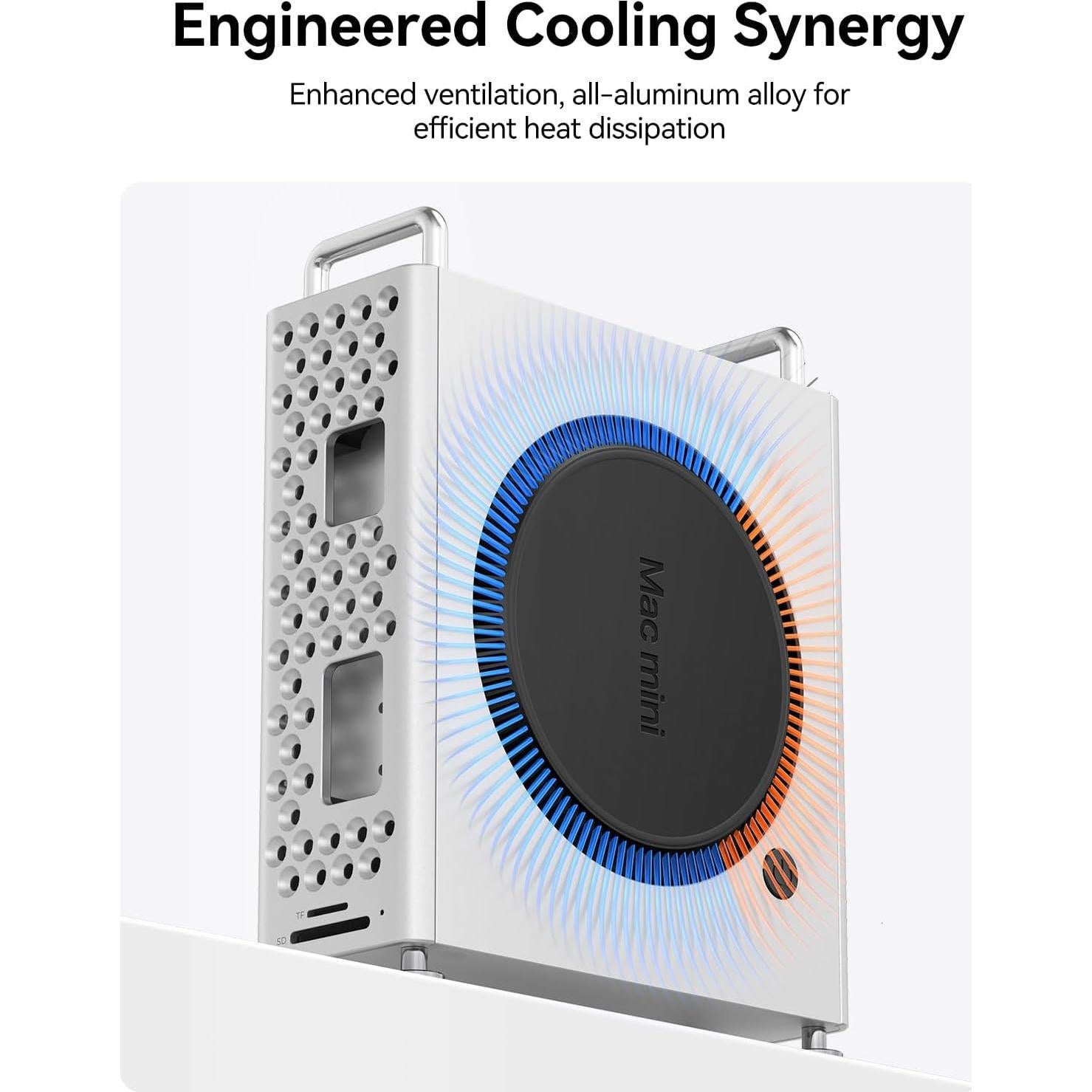 Soporte de Acero ORICO para Mac mini M4, Hub USB-C 5-en-1