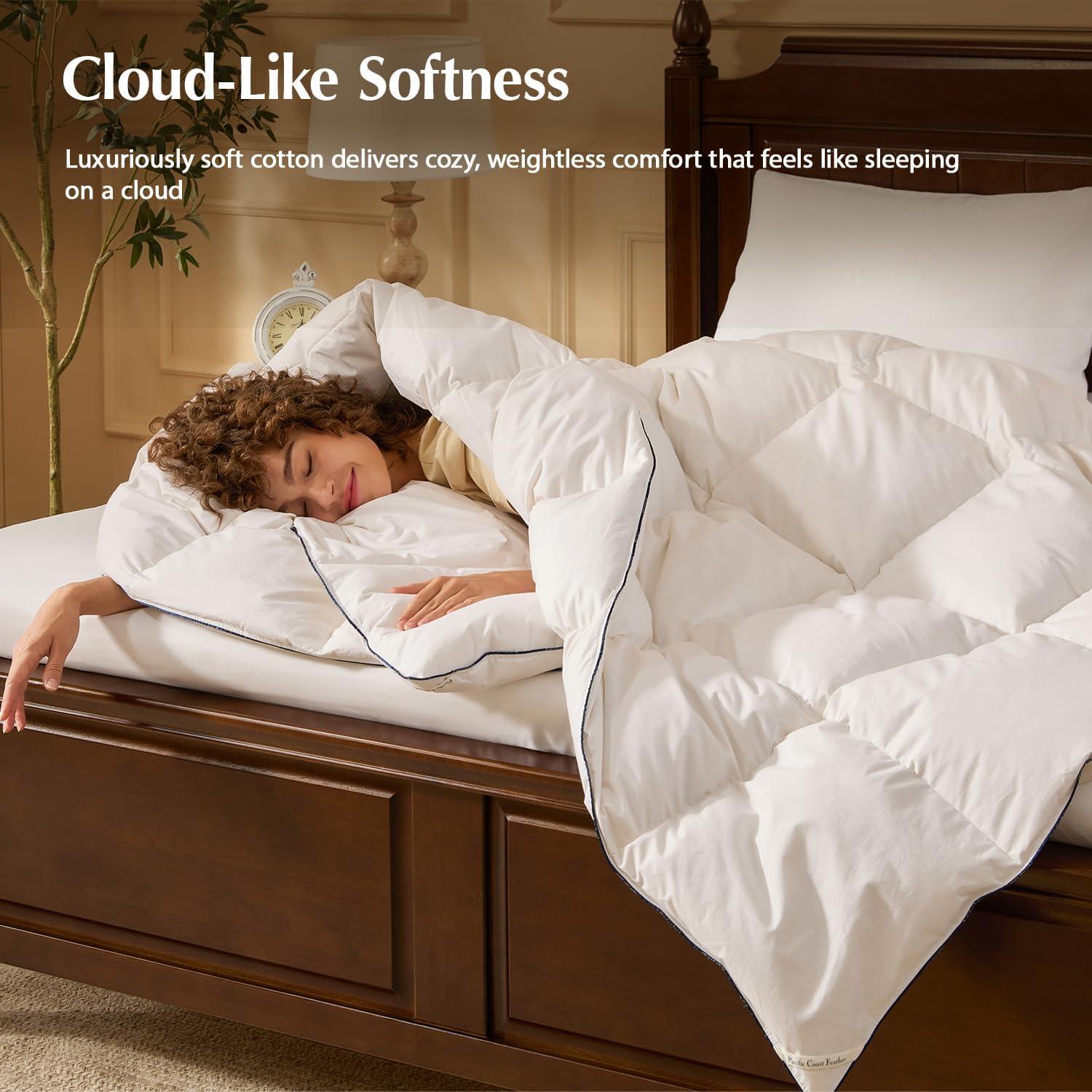 Edredón de Plumas de Ganso Costa del Pacífico Queen 228.6cm