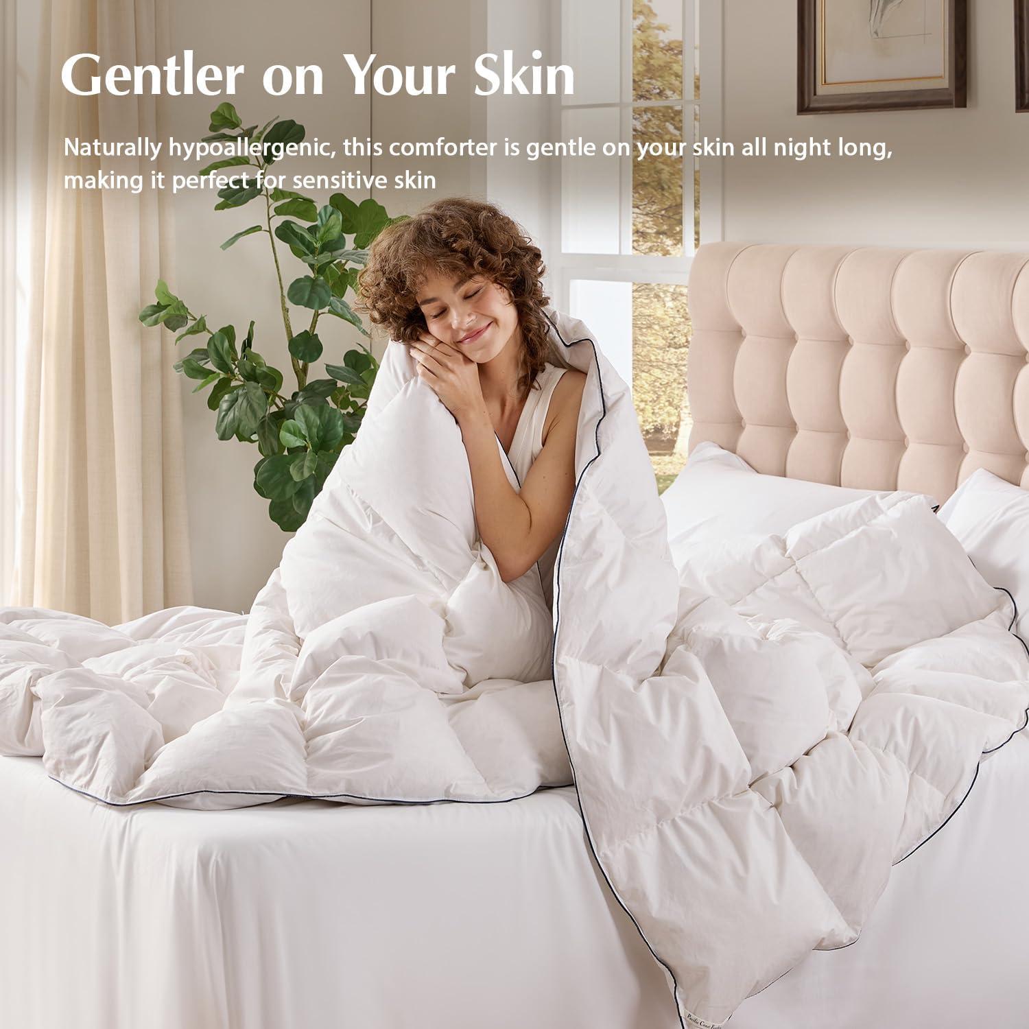 Edredón de Plumas de Ganso Costa del Pacífico Queen 228.6cm