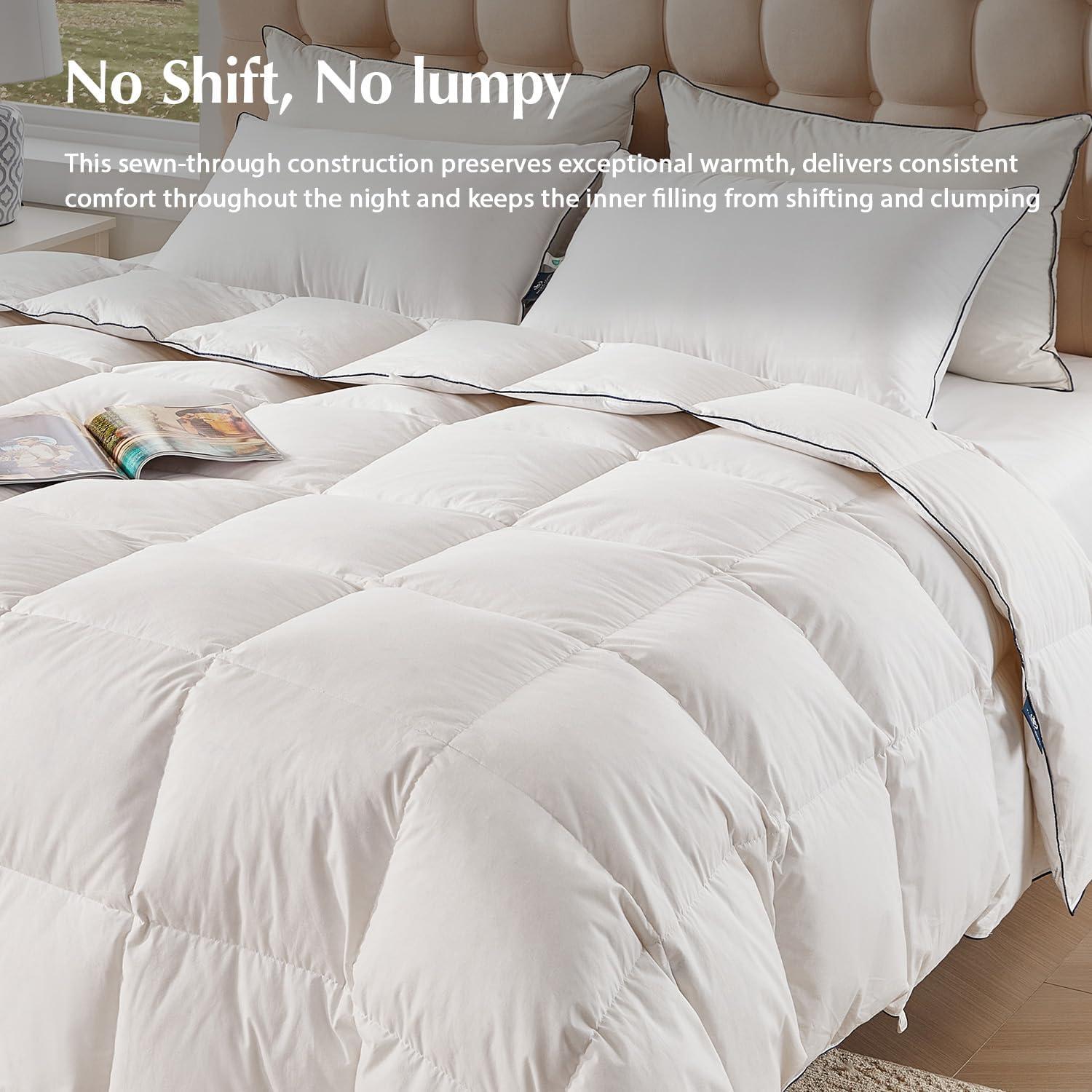 Edredón de Plumas de Ganso Costa del Pacífico Queen 228.6cm