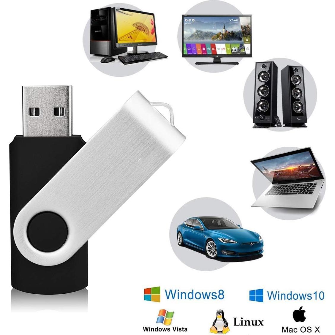 KEXIN Unidad Flash USB 8GB Paquete de 5 Colores Mixtos