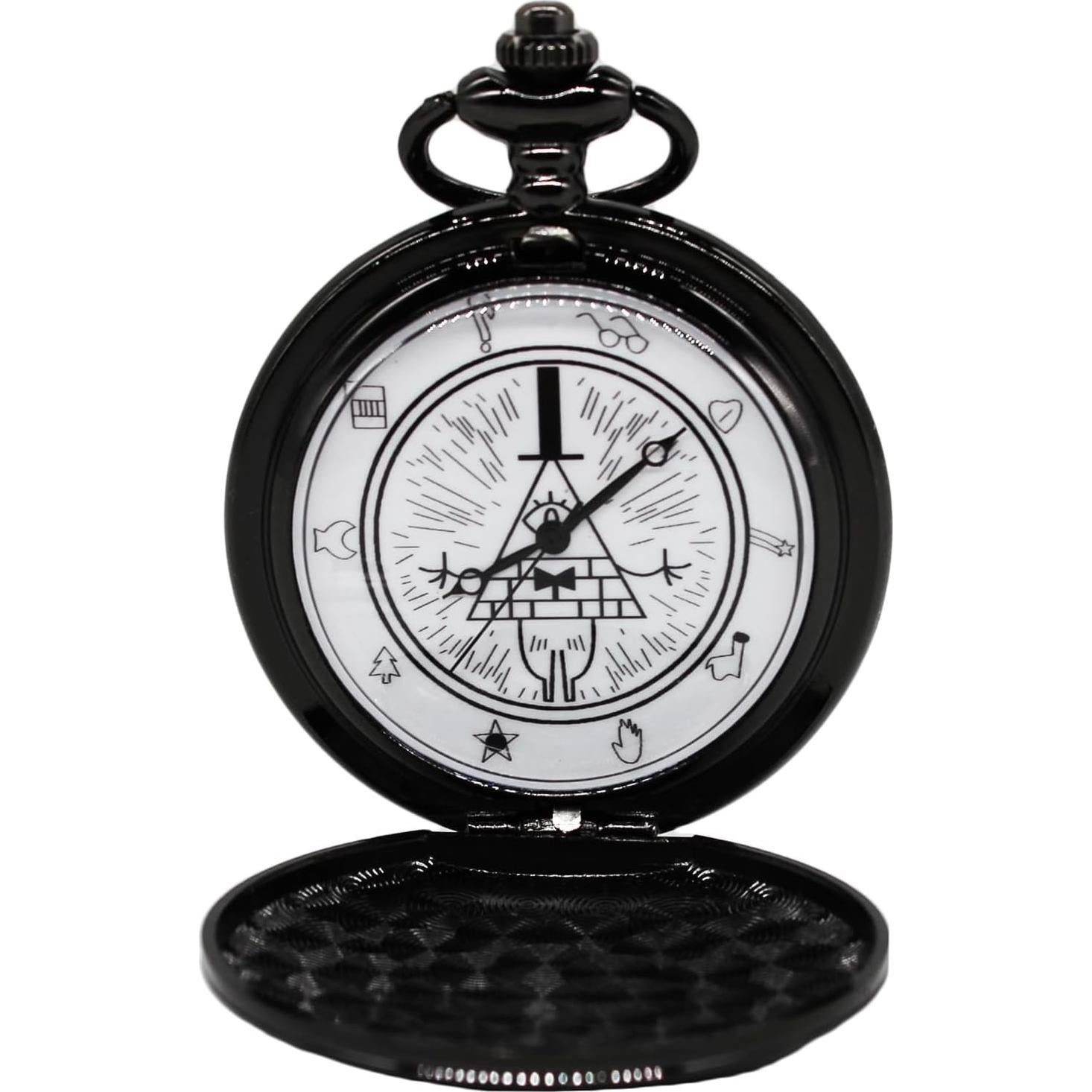 Reloj de bolsillo de cuarzo Gravity Falls Bill Cipher - Unisex