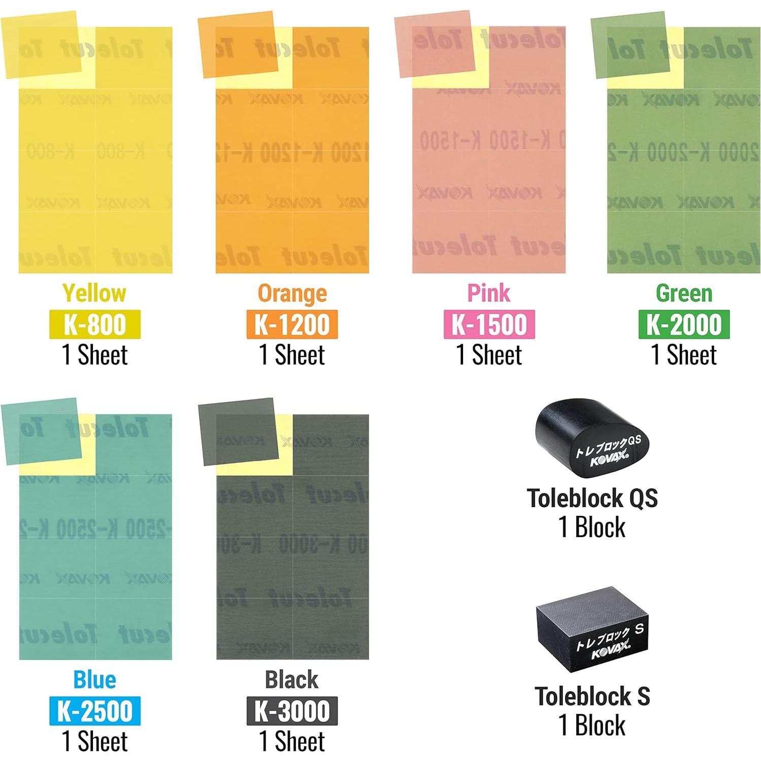 Kit de Lijado Tolecut Eagle Abrasives - 8 Cortes, 6 Hojas