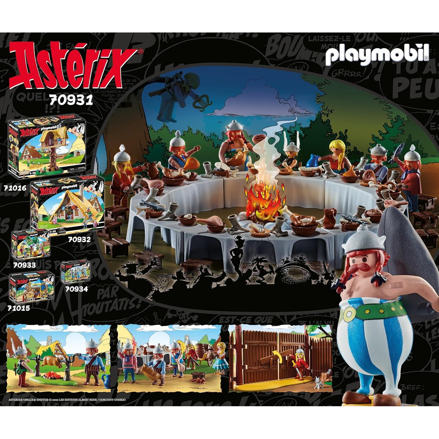 PLAYMOBIL 70931 Asterix Banquete del Pueblo - 7 Personajes