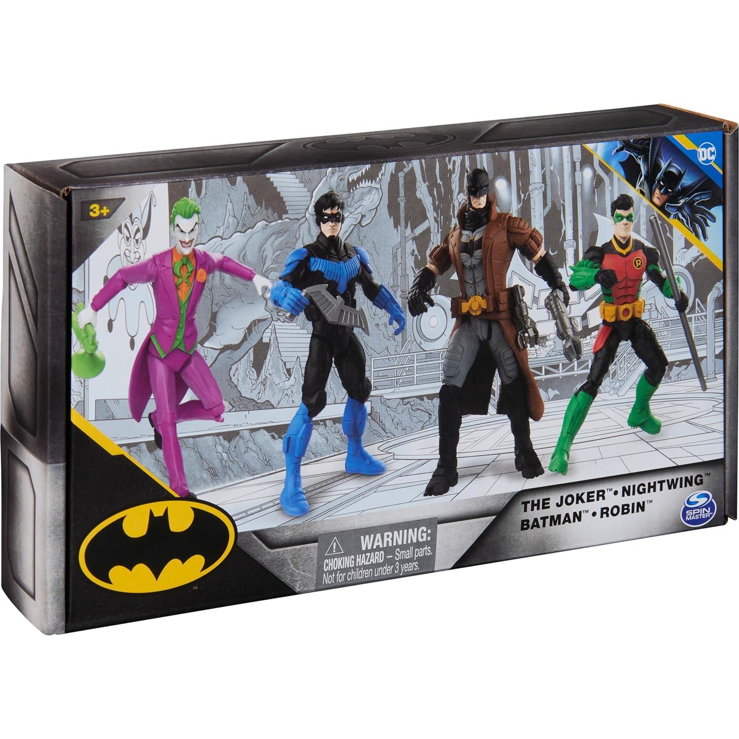 Paquete de 4 Figuras de Acción Batman DC Comics - 164g