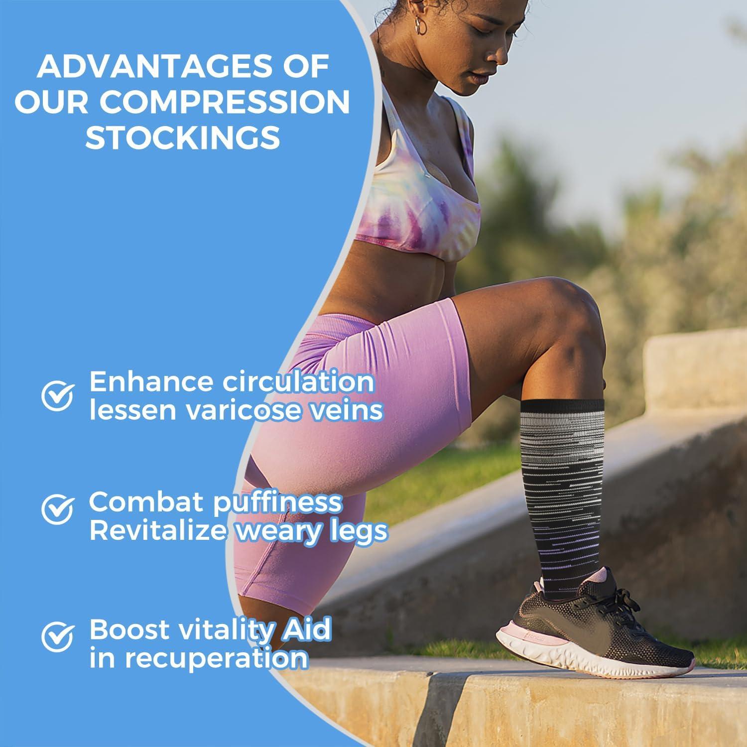 Calcetines de Compresión Abiertos Unisex 15-20 mmHg - 3 Pares