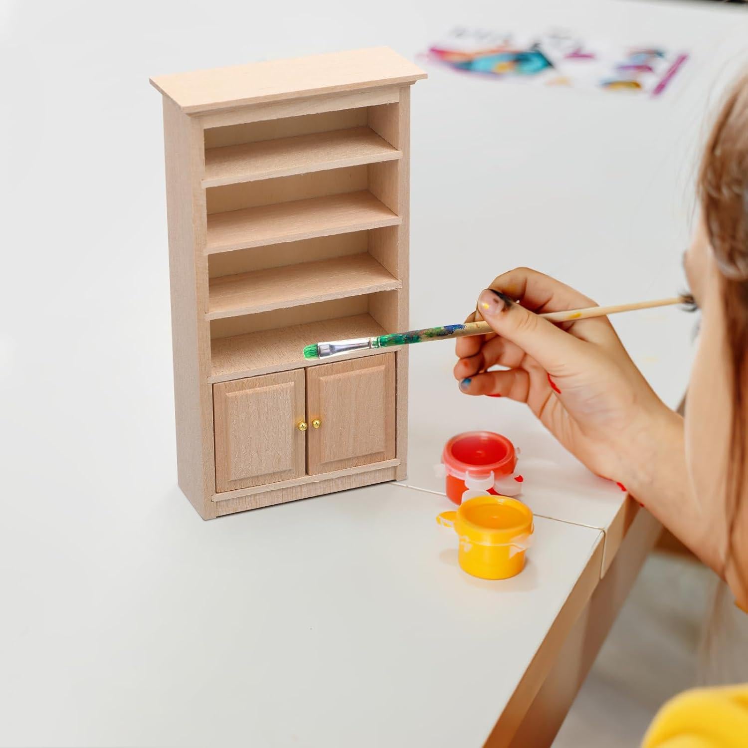 Estantería Miniatura de Madera Toyvian 15.8x8.7x3.4cm