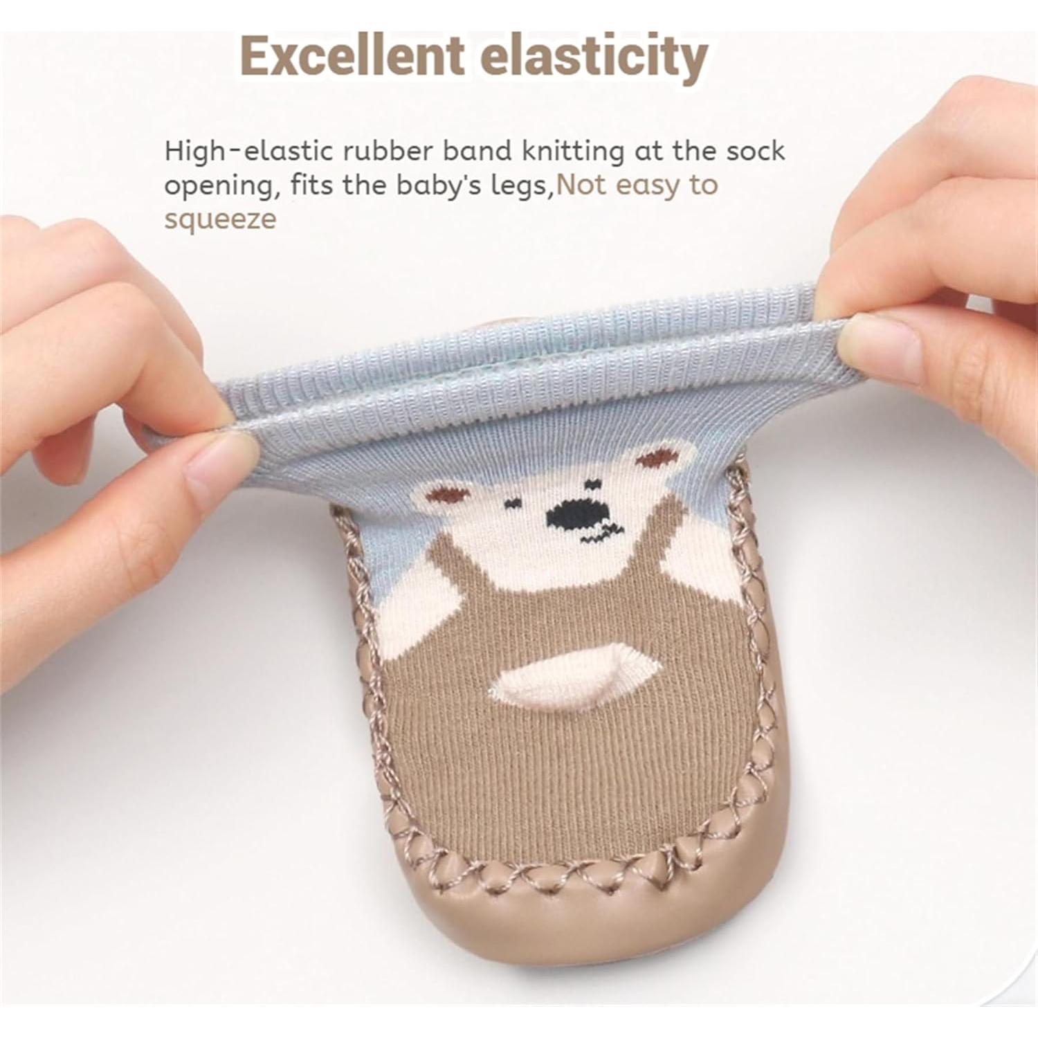 Calcetines Zapatitos Antideslizantes Bebé 2 Pares Verde 6 Meses